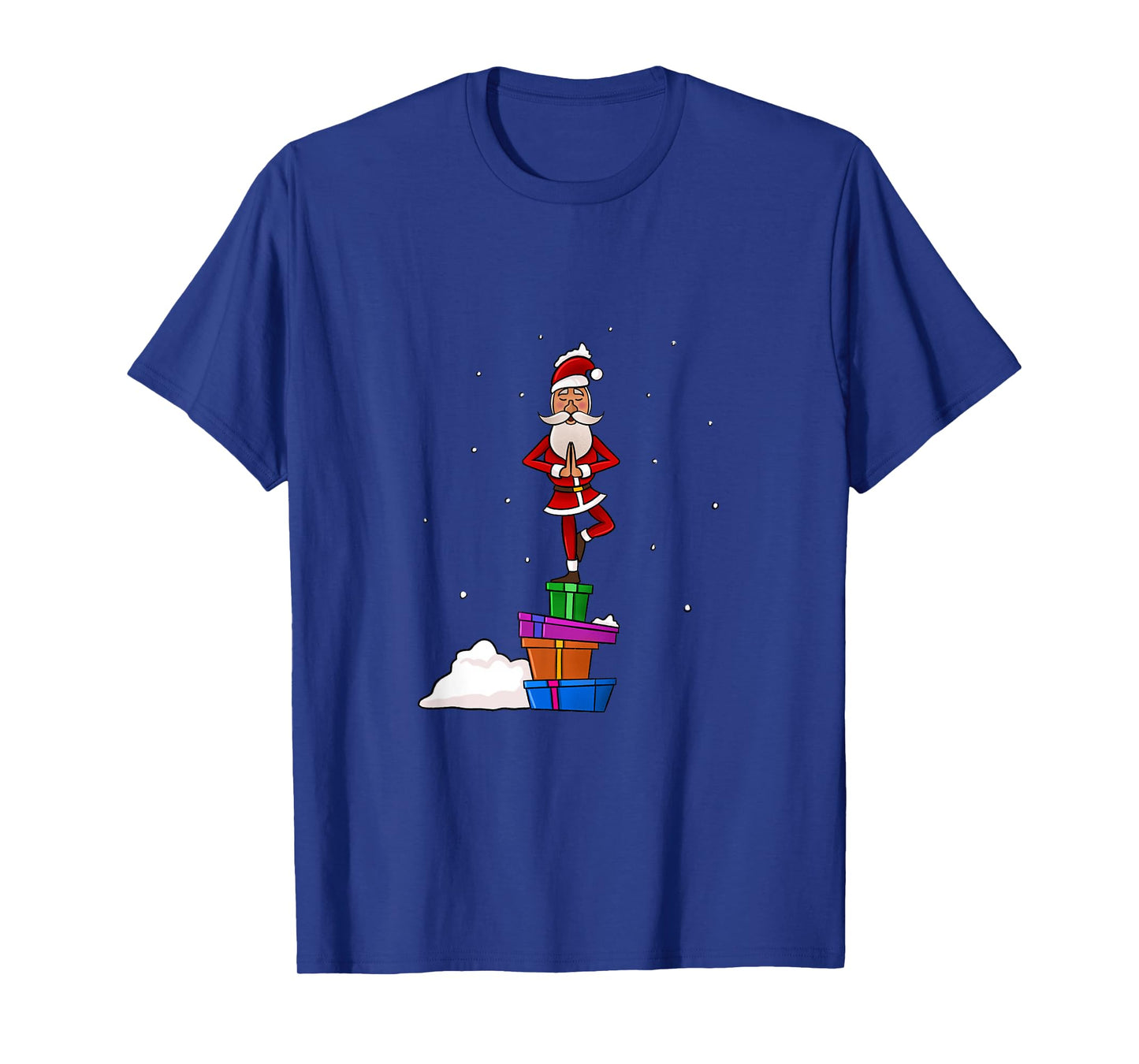 Funny Christmas Santa Claus Meditating Yoga Lover Teacher T-Shirt for Men Women