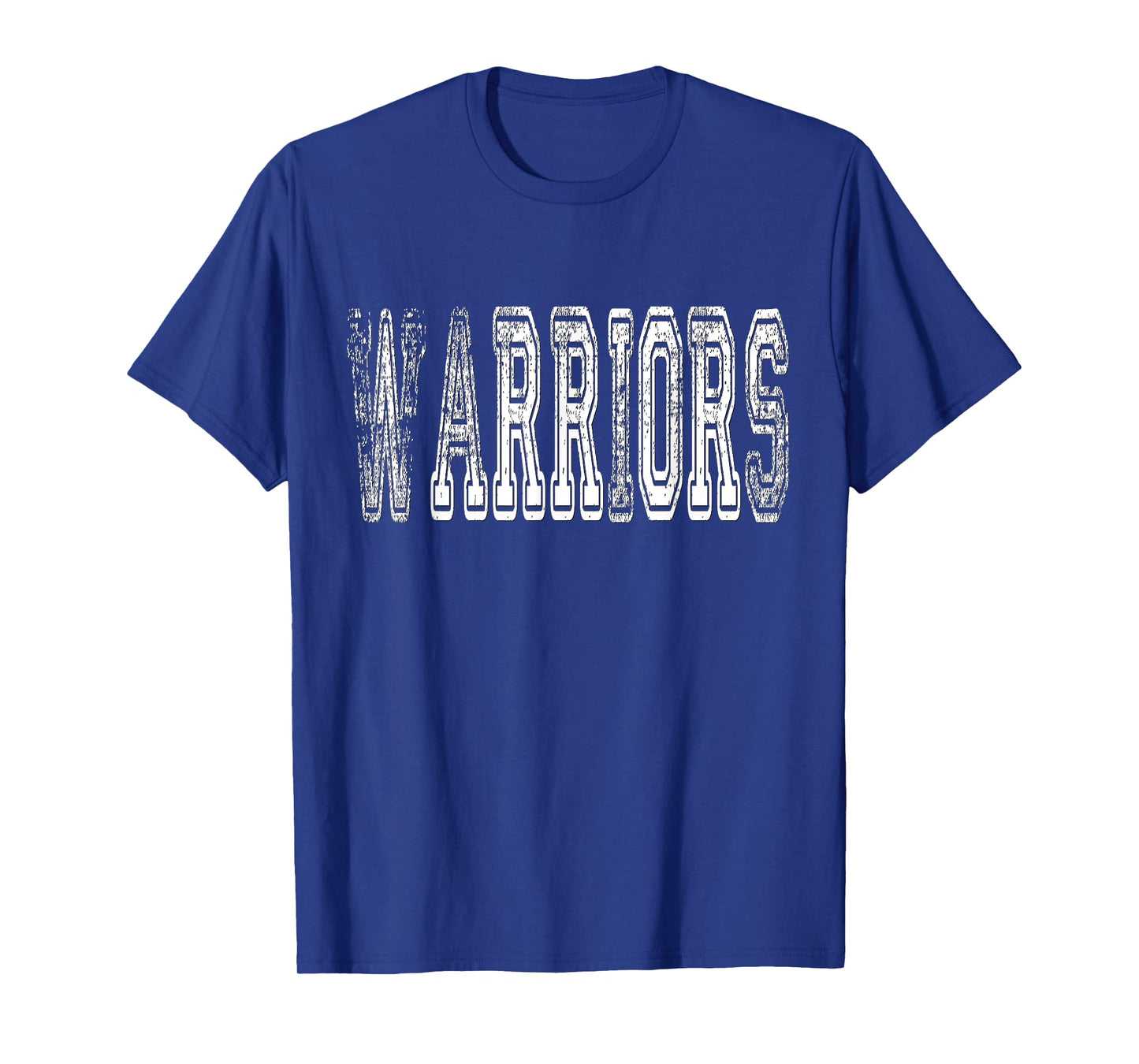 Warriors Mascot Distressed Vintage School Sports Name Fan T-Shirt