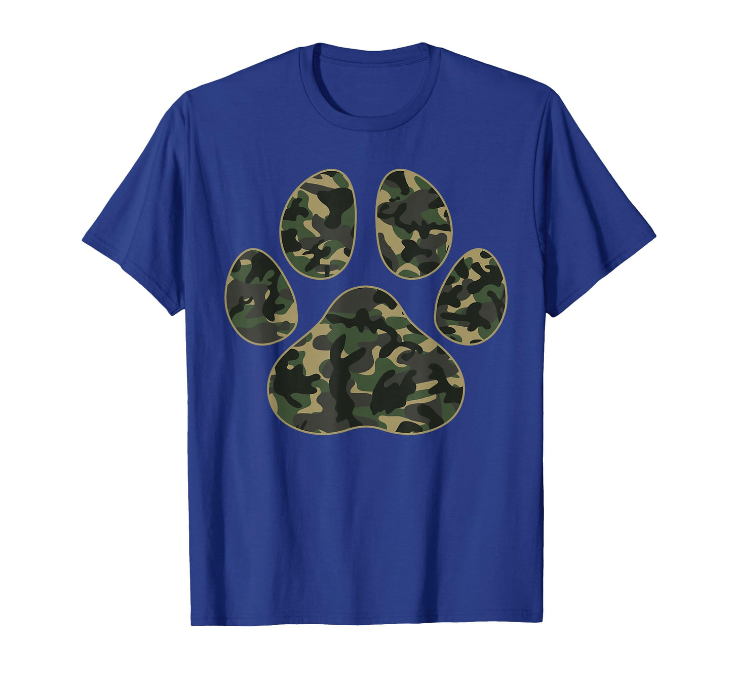 Cute Camo Paw Print Pet Owner Camouflage Paw Print Dog Lover T-Shirt