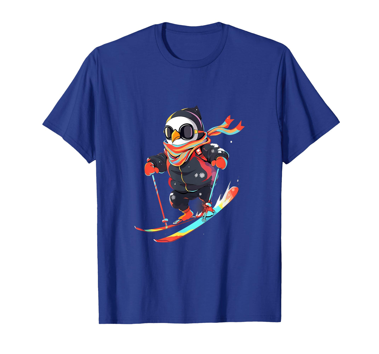Penguin Skiing Skier Ski Winter Snow T-Shirt