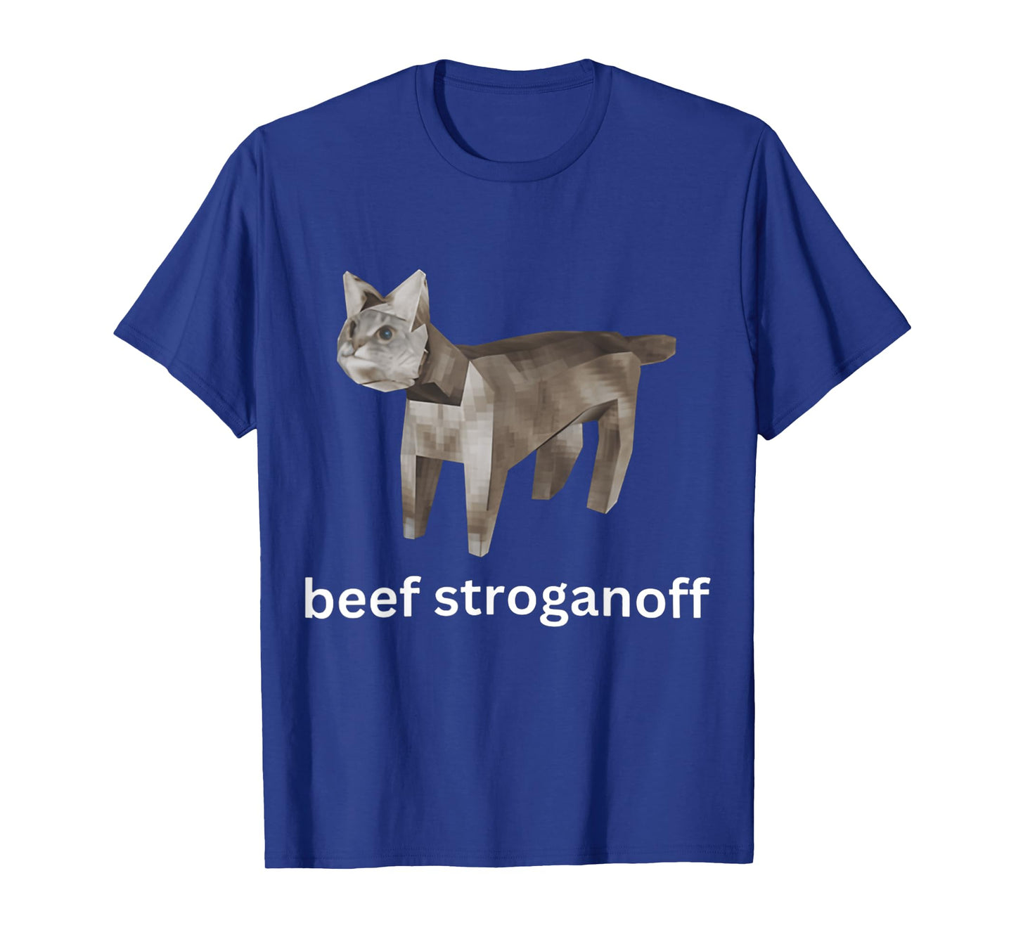 Vintage Beef Stroganoff Cat & FUNNY Meme Cat Men Women Kids T-Shirt