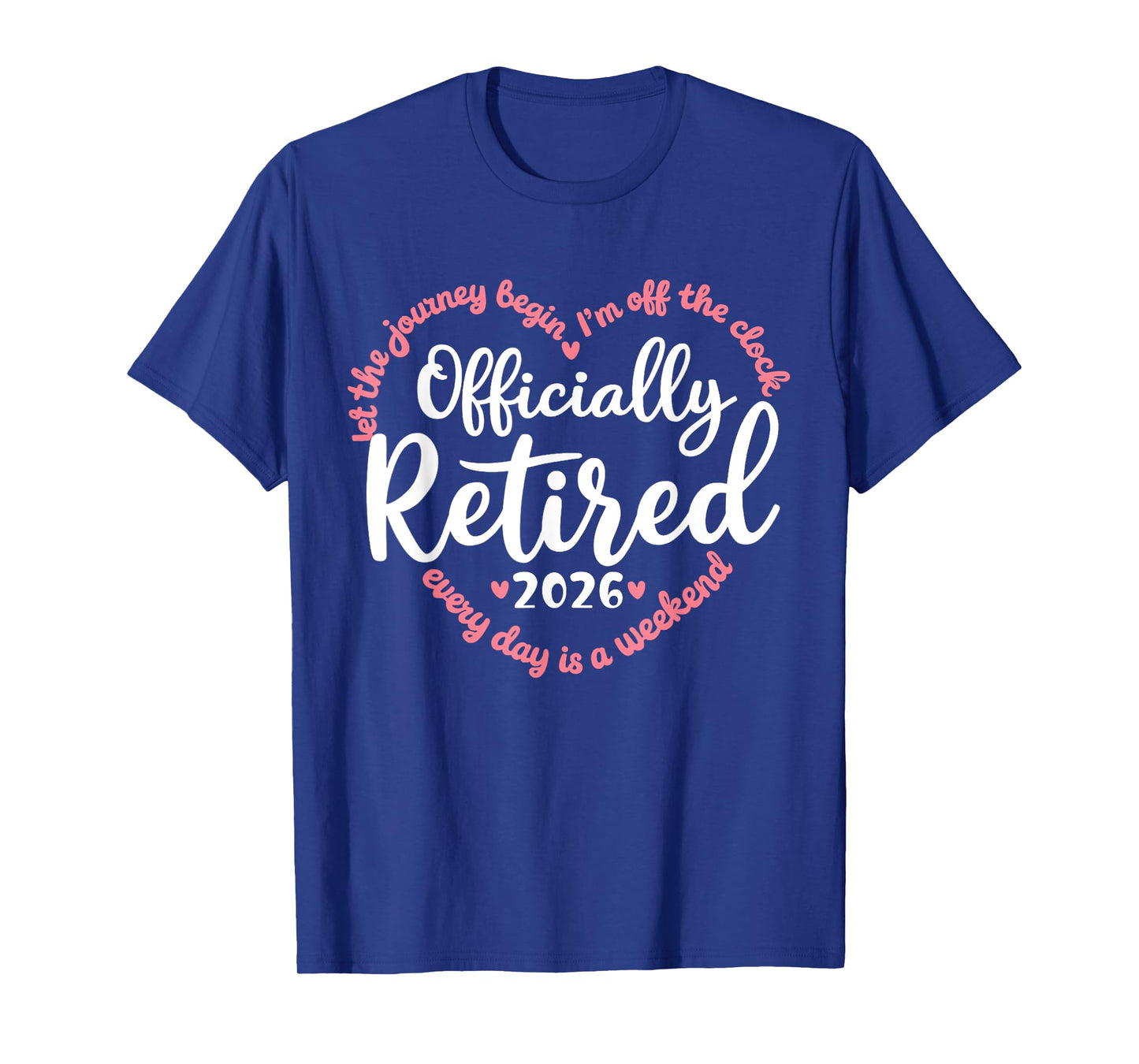 Officially Retired 2026 Heart Shirt for Women Retirement T-Shirt