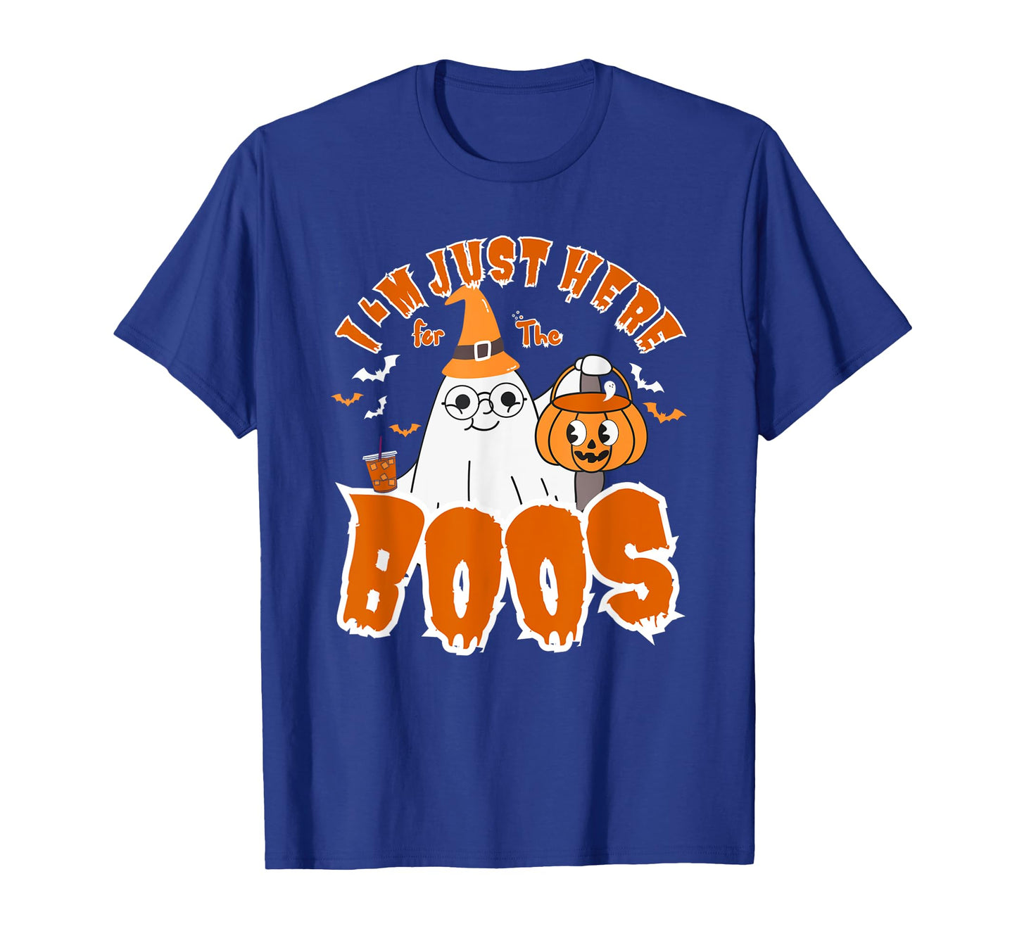 I'm Just Here For The Boos Funny Halloween Gifts Women Ghost T-Shirt