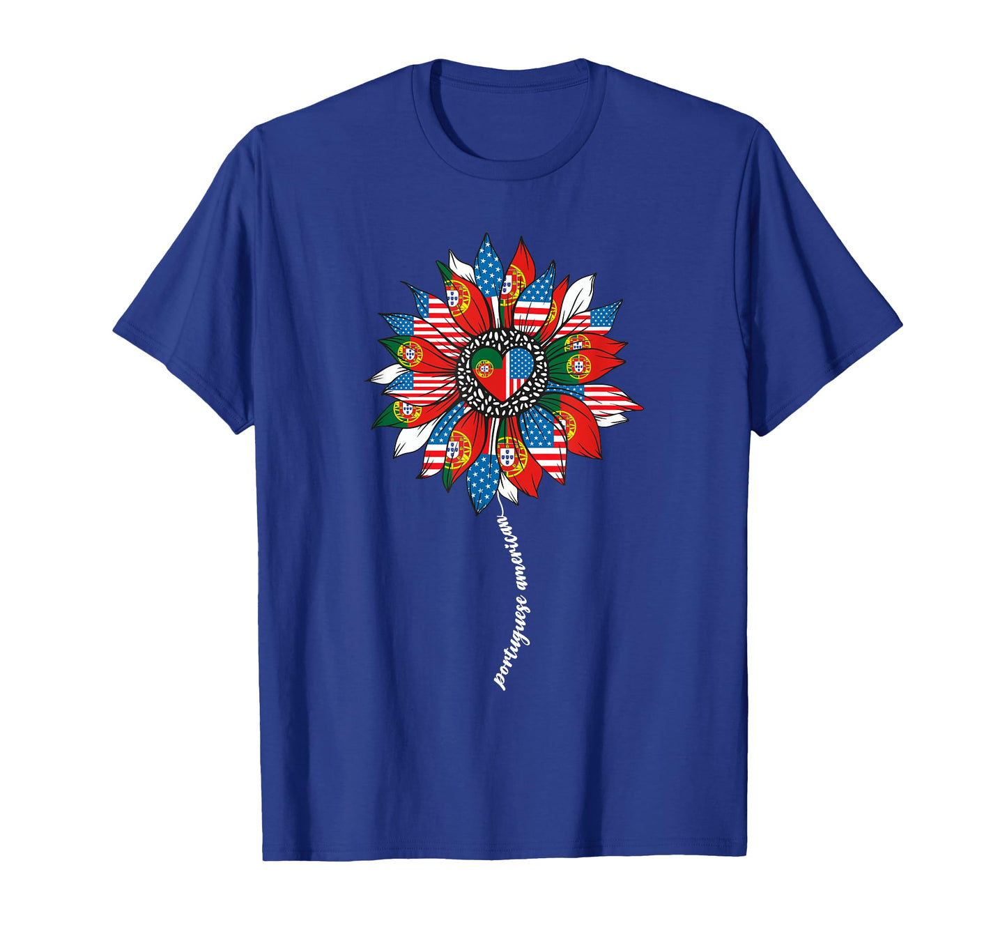 Half Portuguese And American America Portugal Usa Flag Women T-Shirt