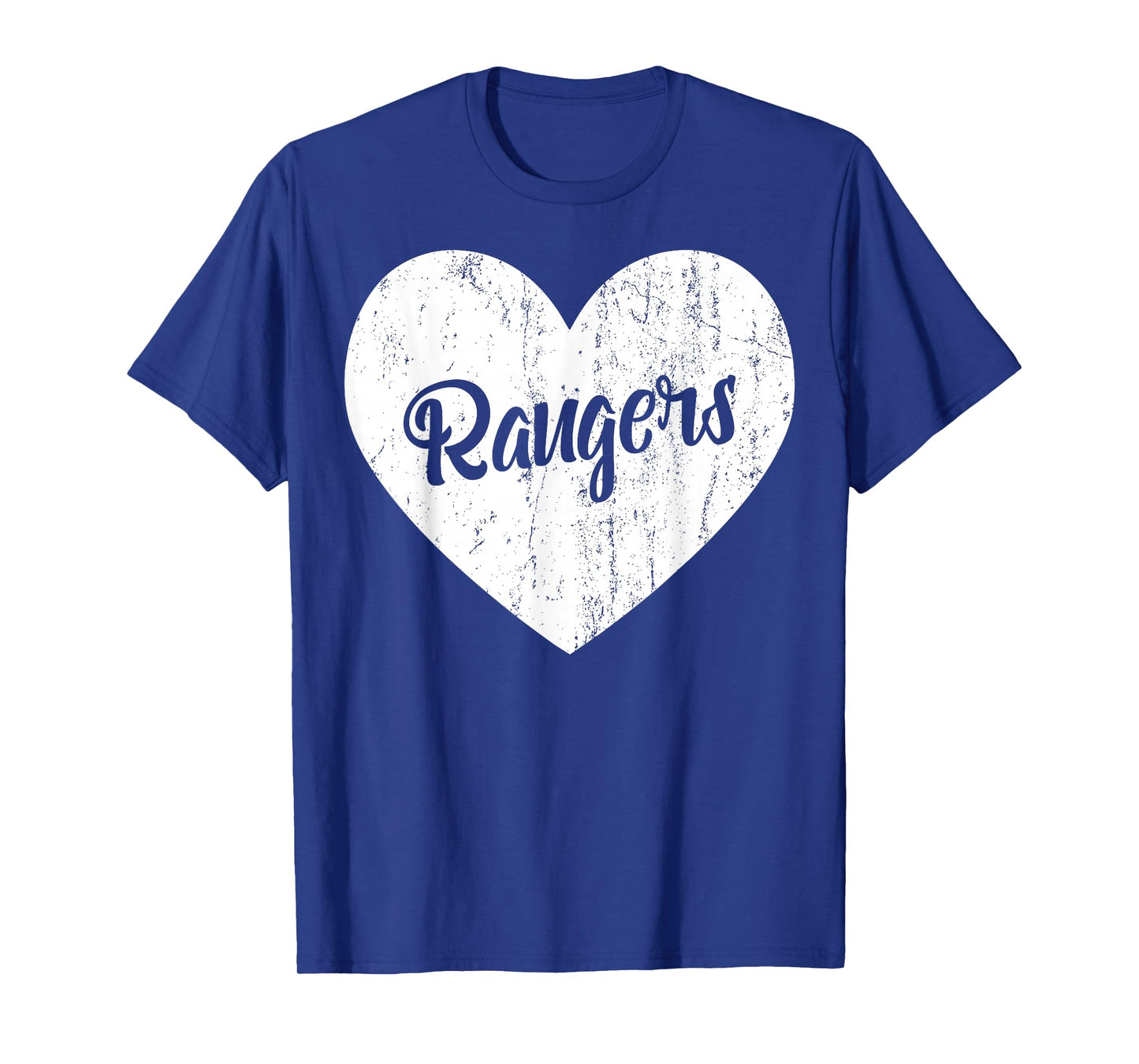 Rangers School Sports Fan Team Spirit Mascot Heart Gift T-Shirt