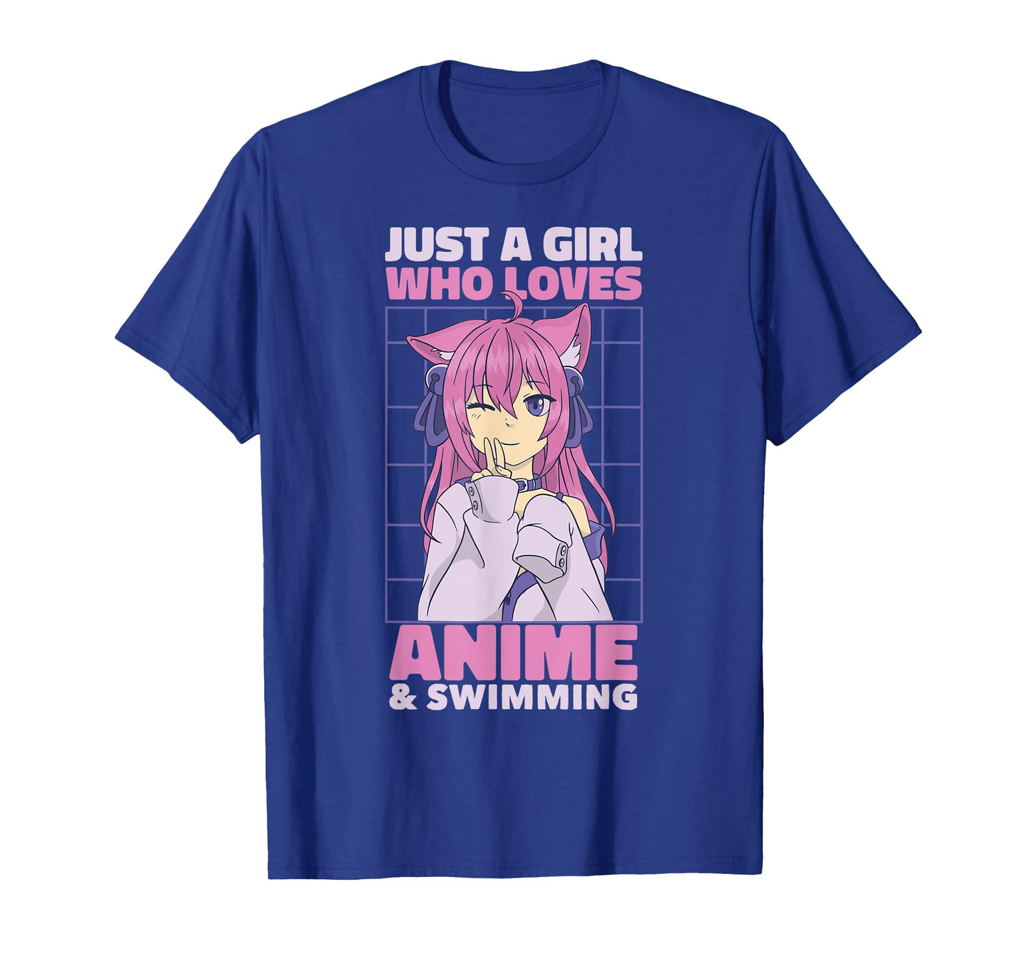 Just A Girl Who Loves Anime | Cute Anime and Swimming T-Shirt