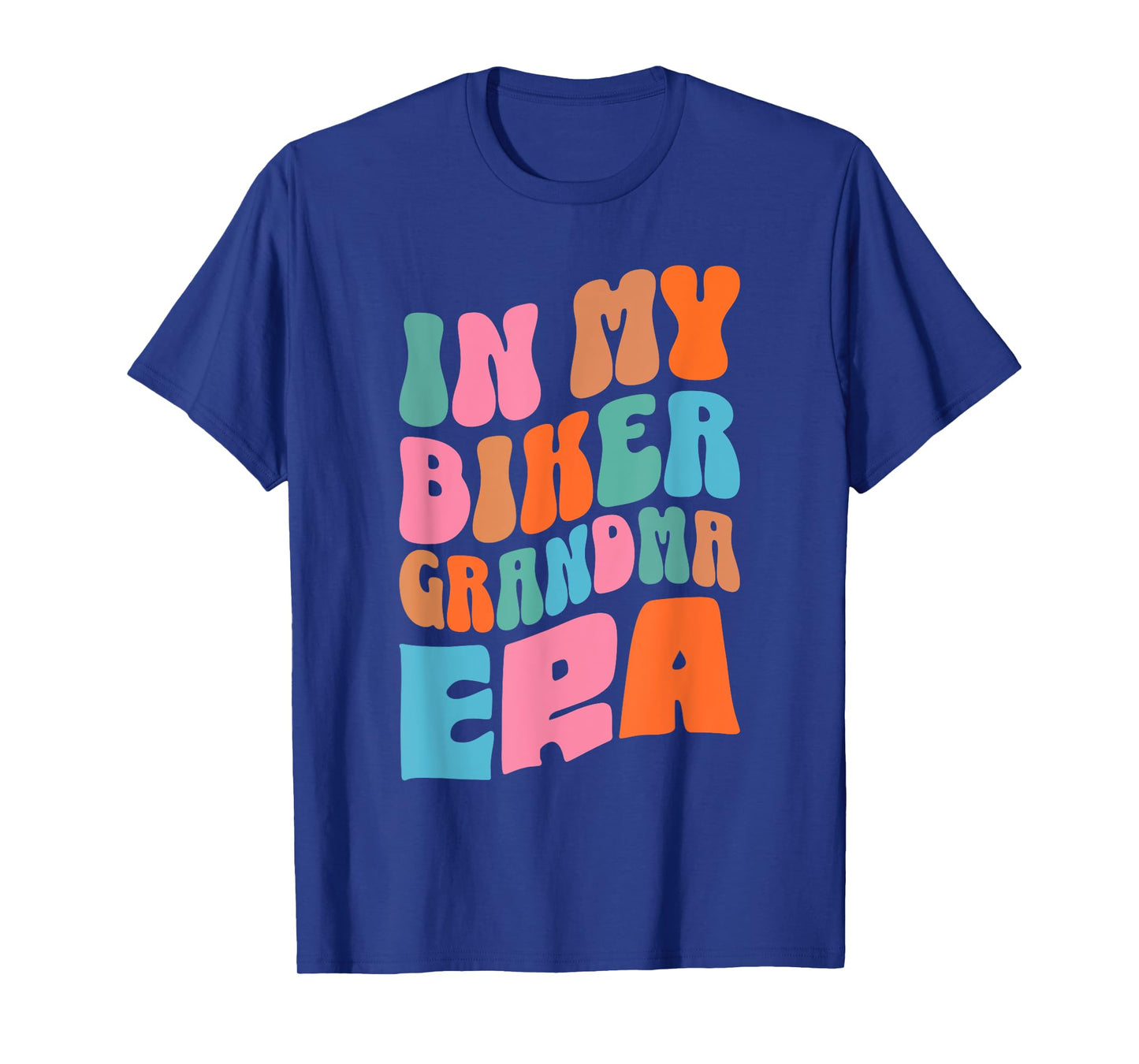 In My Biker Grandma Era Retro Groovy Motorcycle Rider Women T-Shirt