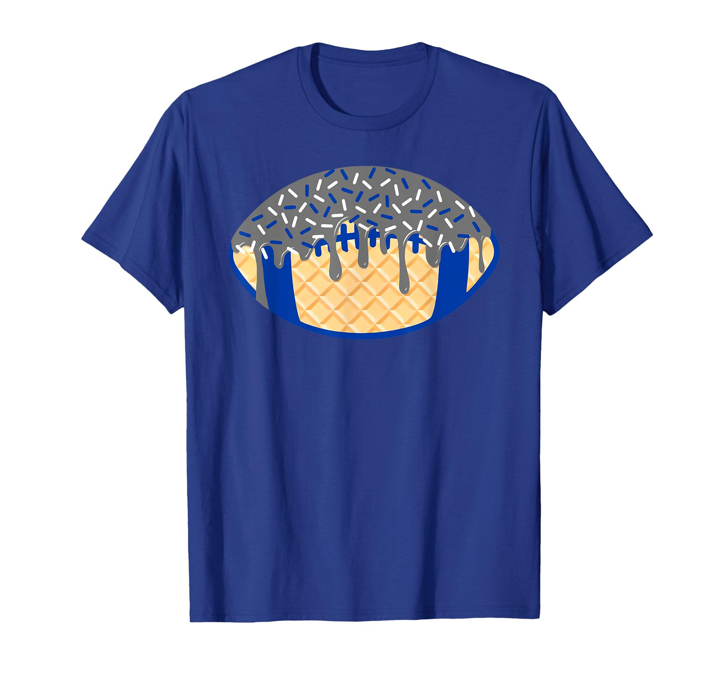 Football Ice Cream Drip with Sprinkles Men Boys Kids T-Shirt