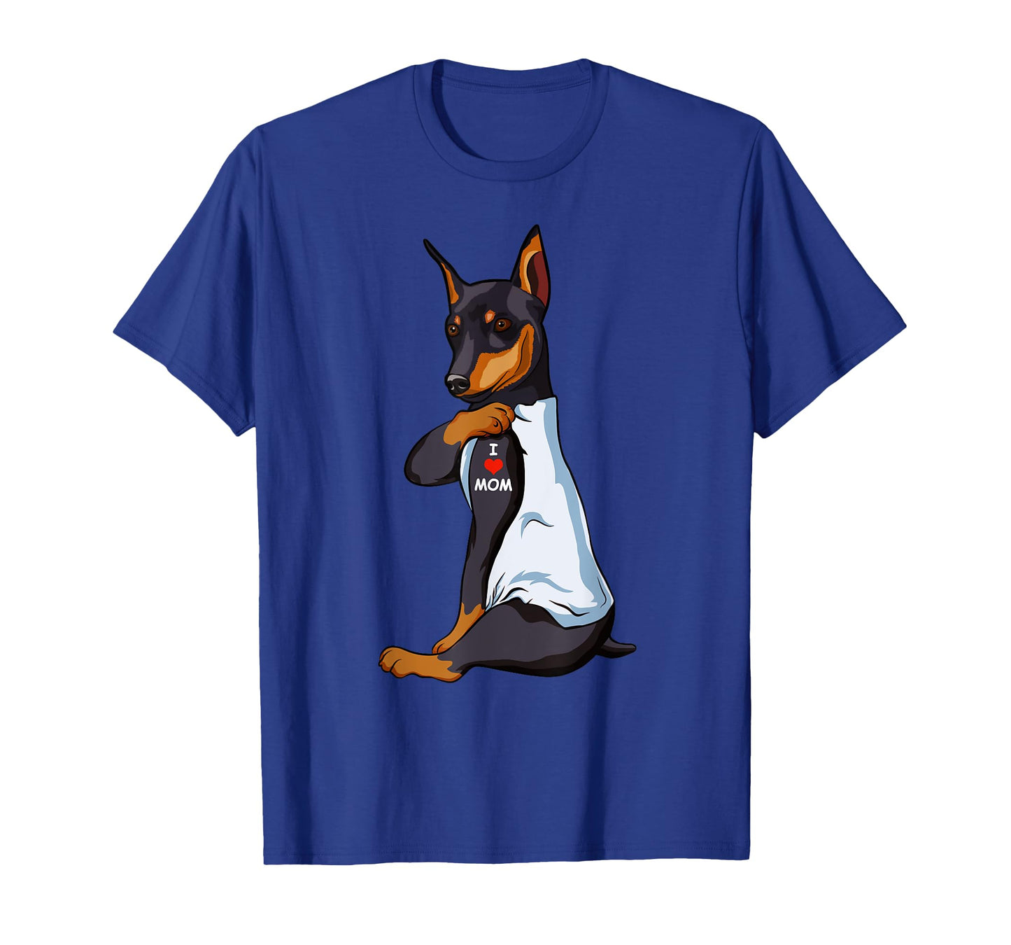 I Love Mom Tattoo Manchester Terrier Mom Dog Lover Women T-Shirt