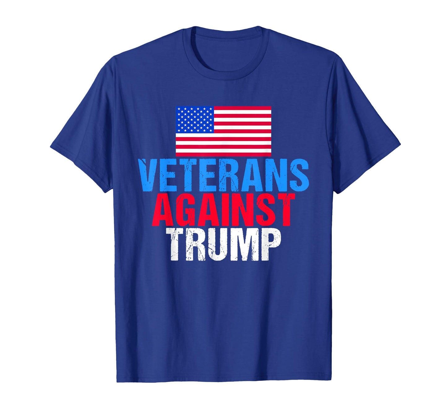Veterans Against Trump American Flag Vintage Patriot Saying T-Shirt