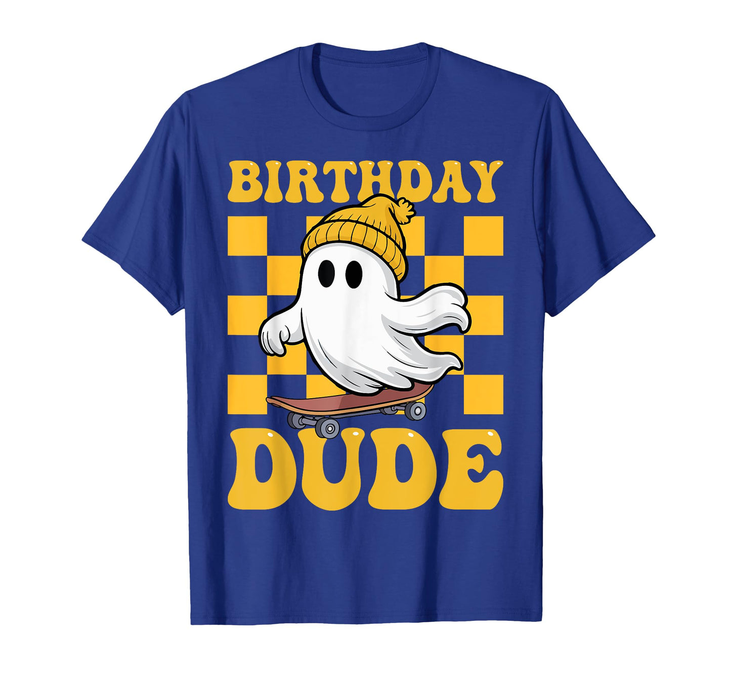October Birthday Dude Ghost Halloween Spooky Skateboarding T-Shirt