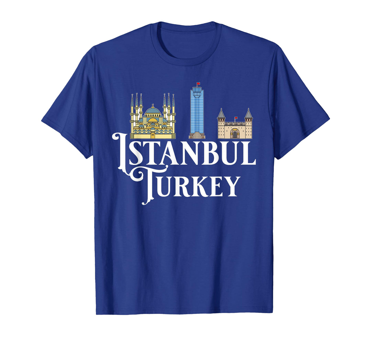Istanbul Turkey City Skyline Map Travel T-Shirt