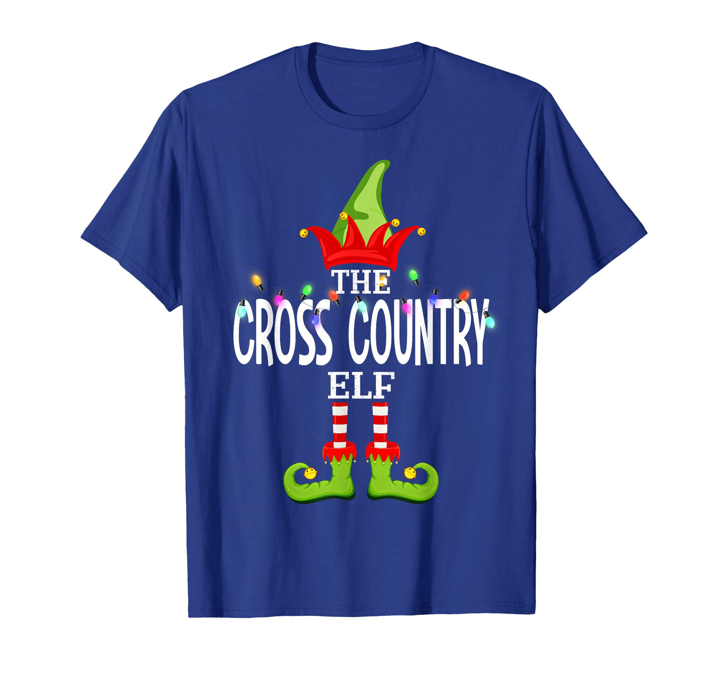 The Cross Country Elf Christmas Matching Pajamas T-Shirt