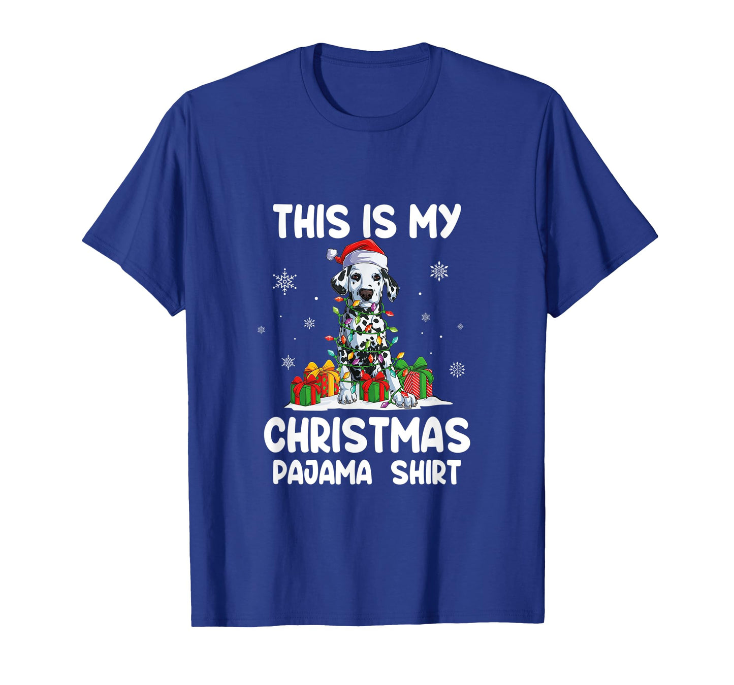 This Is My Christmas Pajama Shirt Dalmatian Dog Funny T-Shirt