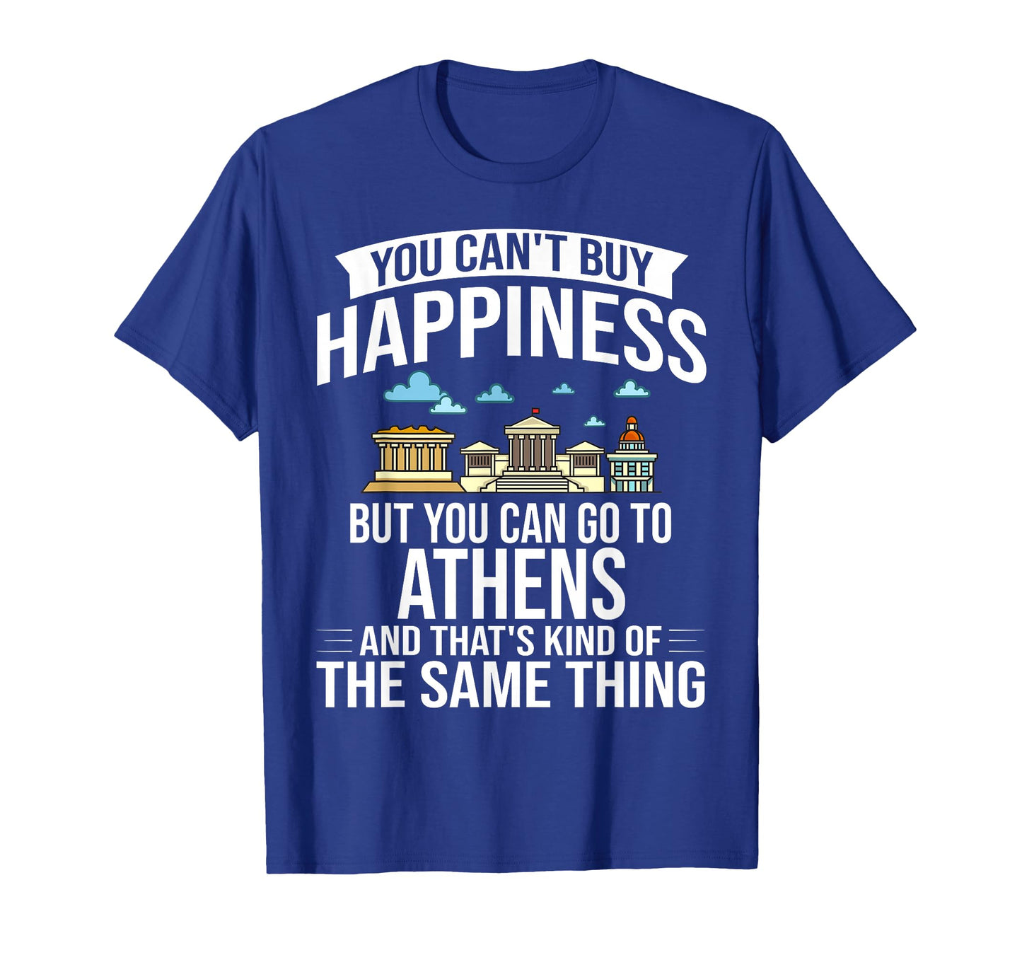 Athens Greece City Skyline Map Travel T-Shirt