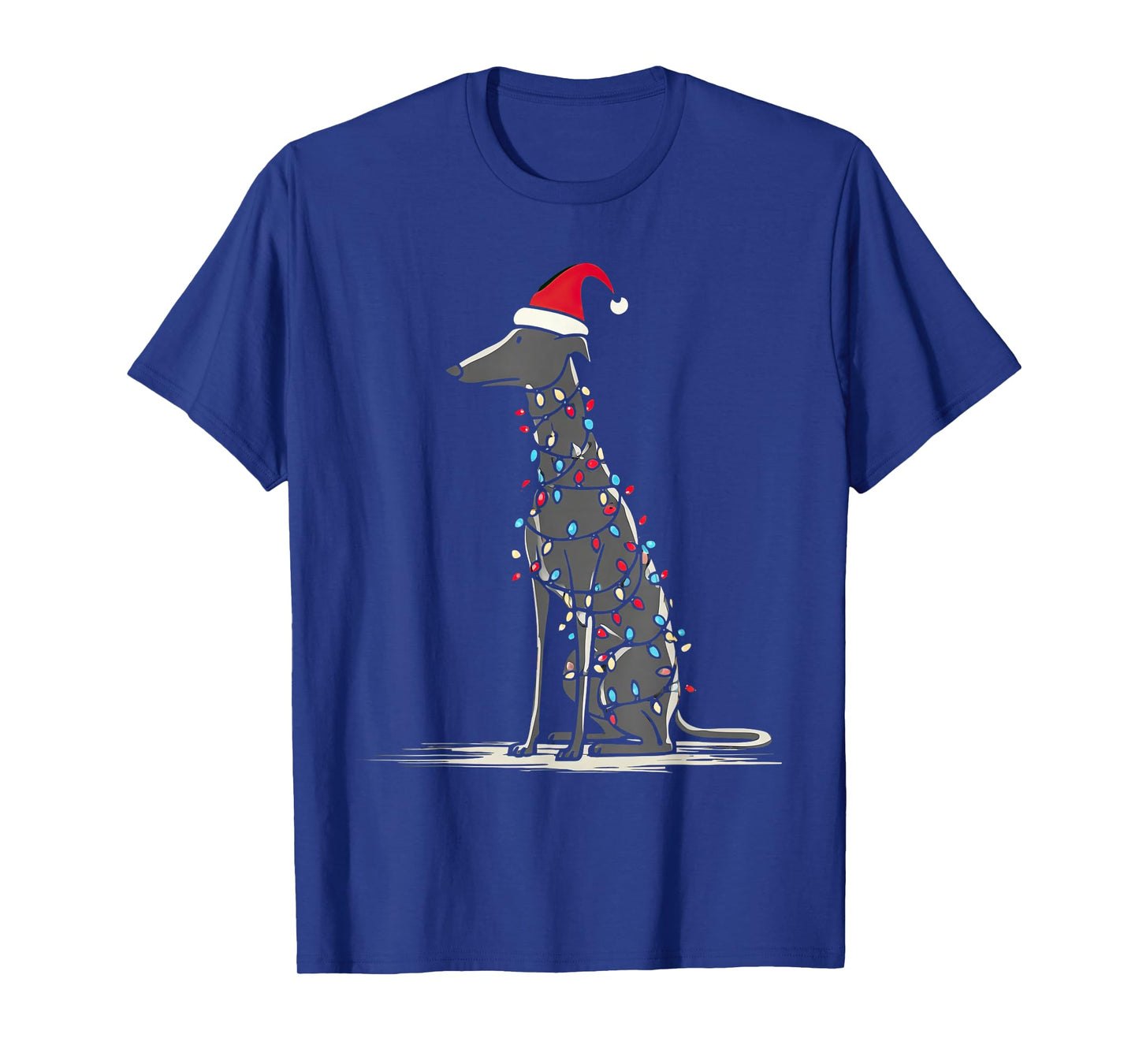 Funny Greyhound Christmas Graphics Dog Lights Lover T-Shirt