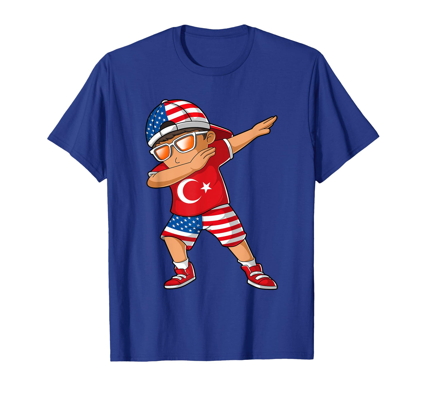 Half American Half Turkish Boy Kid Turkey Flag Patriotic T-Shirt