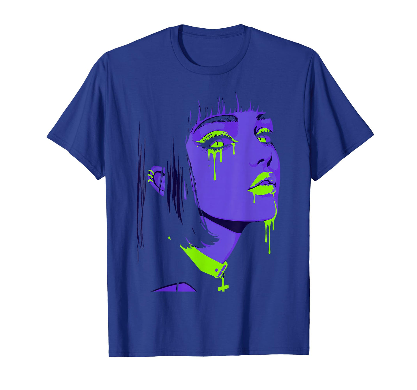 Cybergoth Cybercore Grunge Punk Goth Girl Alt Anime Manga T-Shirt