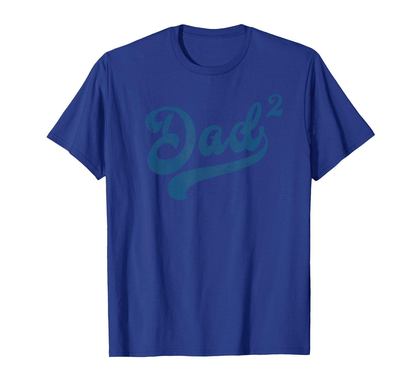Dad2 Squared Vintage Father's Day Tee Daddy of 2 Kids Father T-Shirt