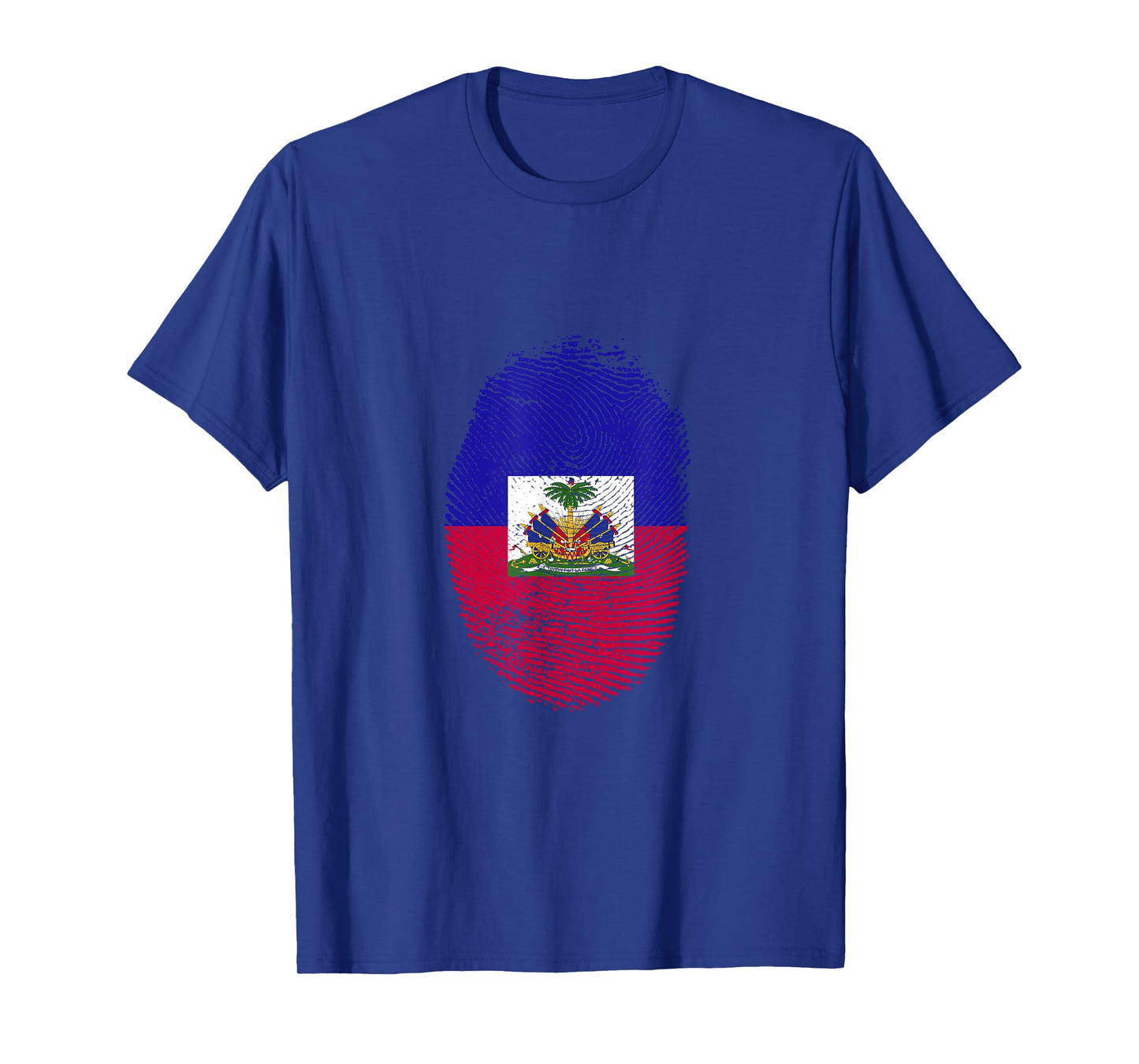 Haiti Flag Fingerprint Proud Haitians Men Women Kids DNA T-Shirt