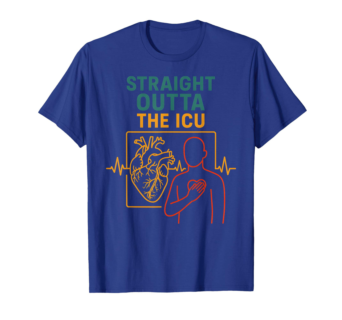 Heart Attack Straight Outta The ICU Cool Mens Surgery Recove T-Shirt