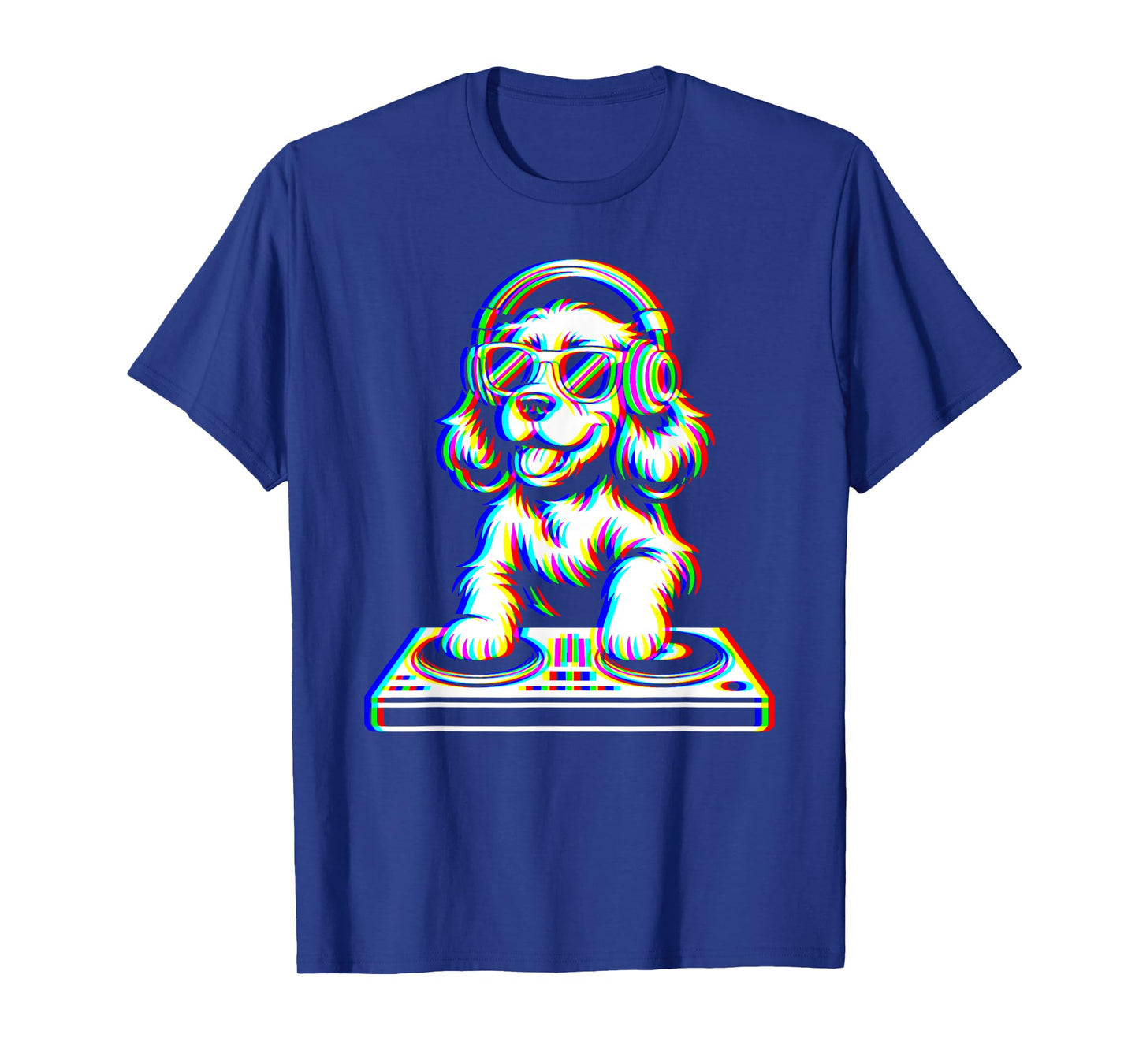 Funny American Cocker Spaniel DJ Glitch Rave EDM Music Party T-Shirt