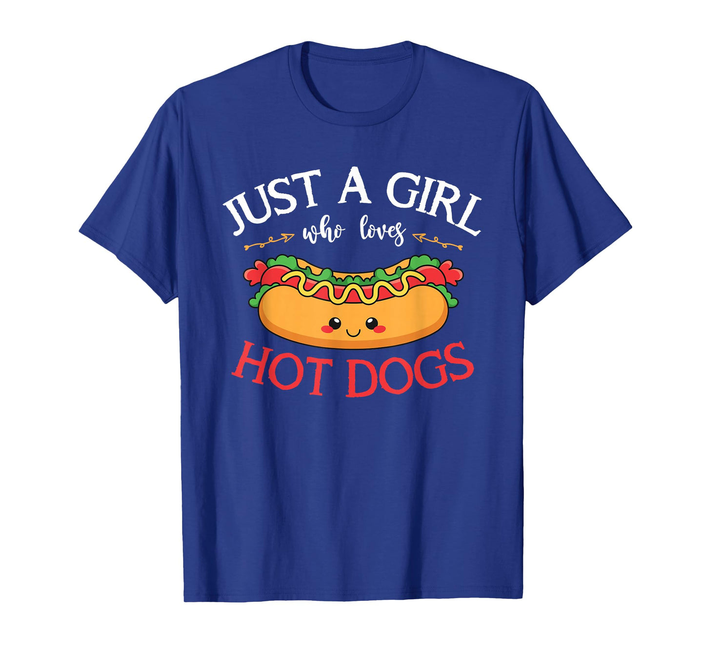 Kawaii Hotdog Lover Women Just A Girl Who Loves Hot Dogs T-Shirt