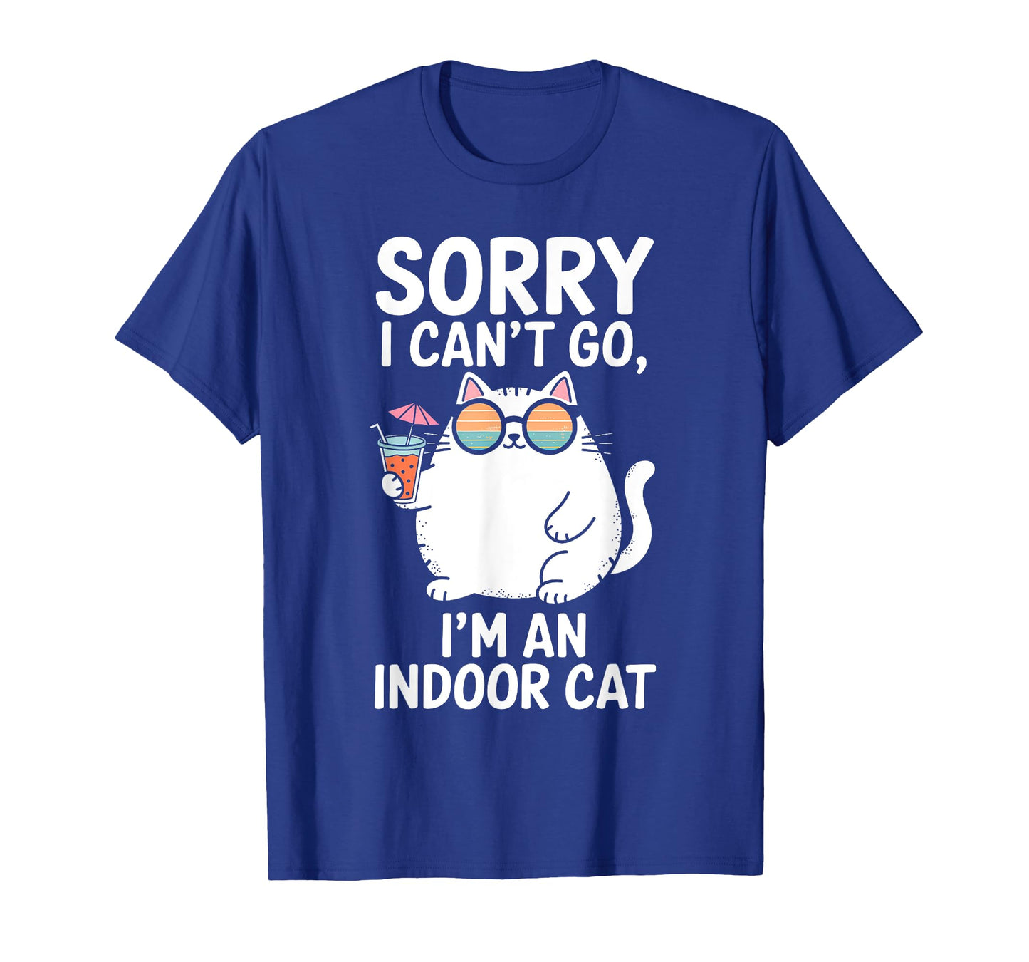 Sorry I Can’t Go I’m an Indoor Cat Introvert Cat T-Shirt