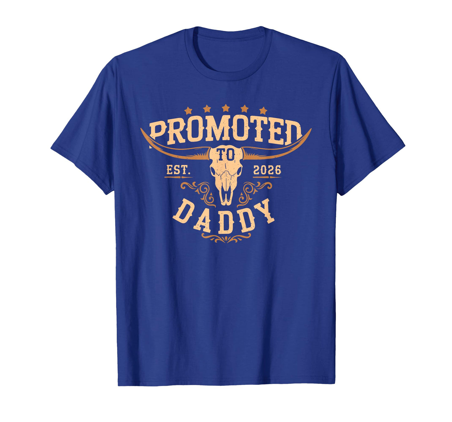 Promoted to Daddy Est 2026 Western Cowboy First Time Dad T-Shirt
