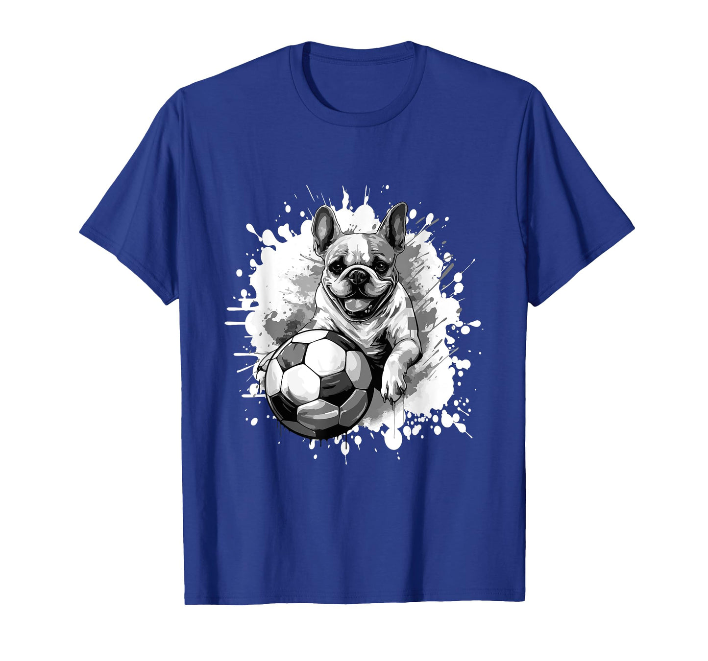 French Bulldog Dog Playing Soccer | Team Sports Animal T-Shirt for Men Women Kids