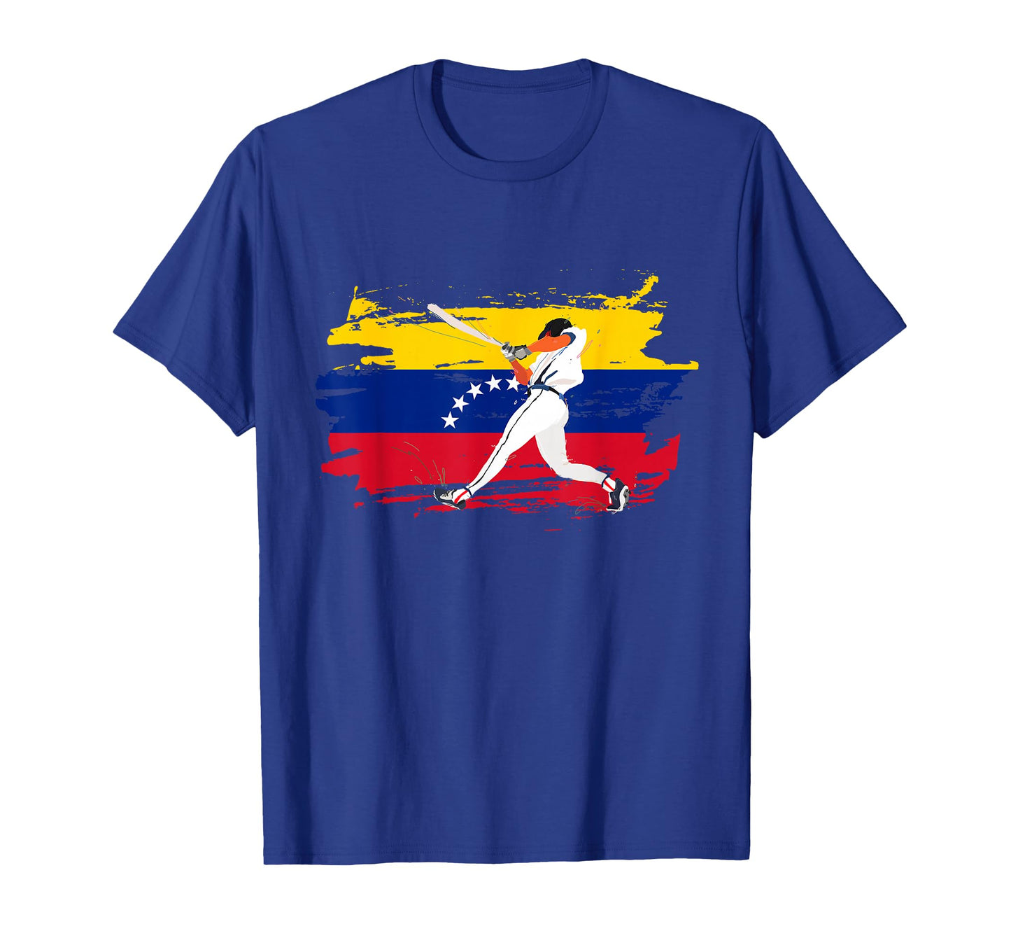 Baseball Hitter On Grunge Venezuela Flag Venezuelan Beisbol T-Shirt