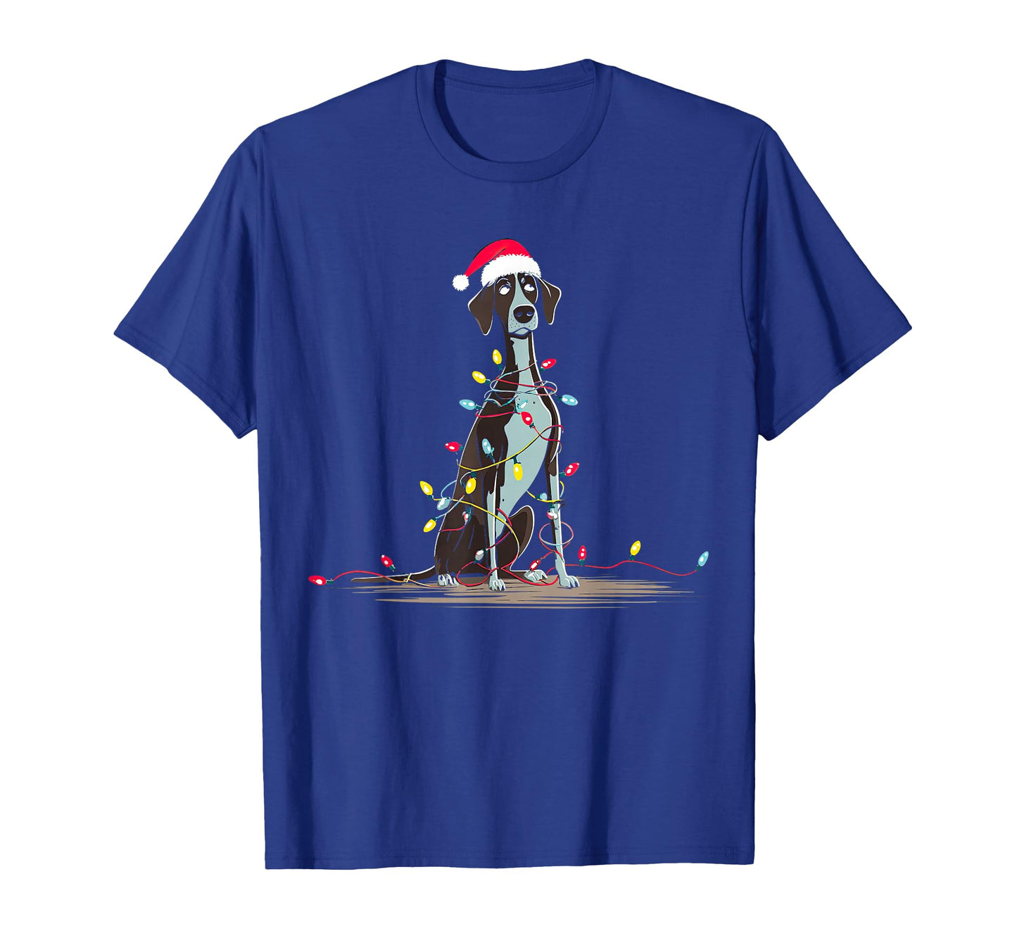 German Shorthaired Pointer Christmas Graphics Dog Lights T-Shirt