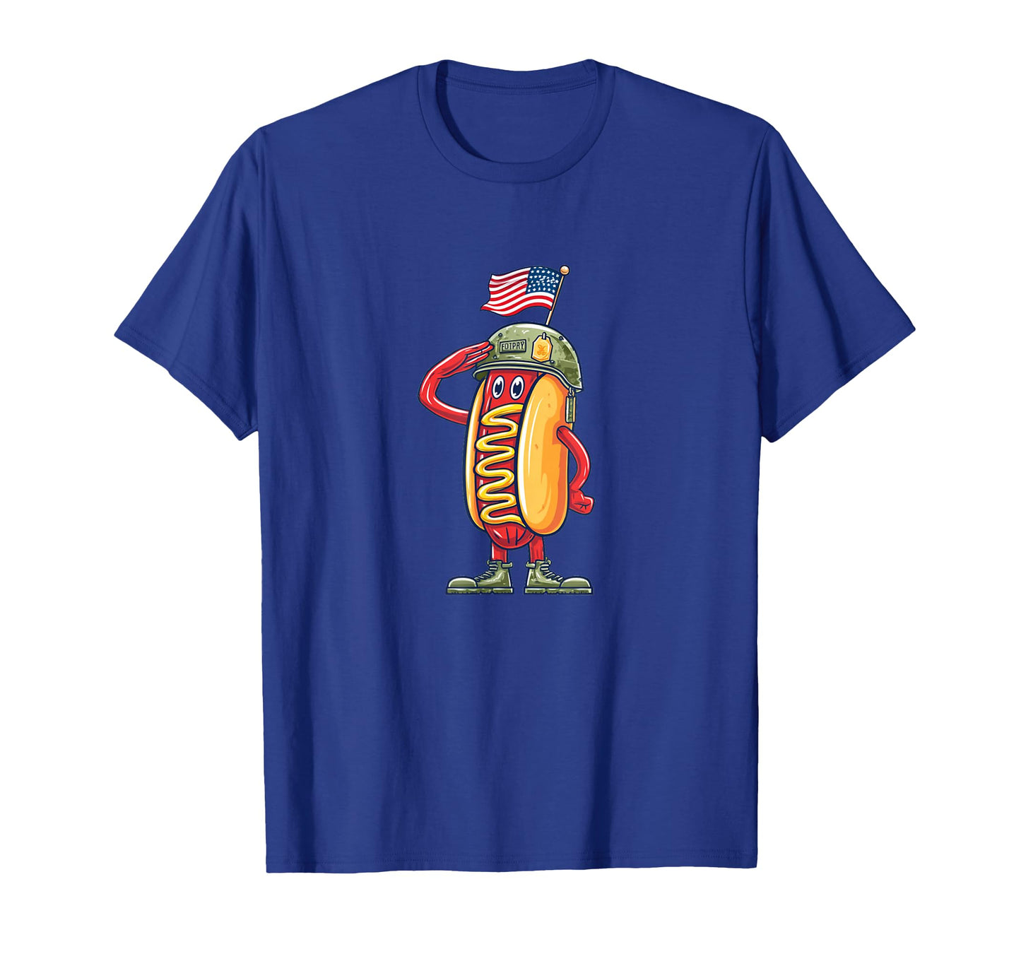 Patriotic Saluting Hotdog Costume T-Shirt