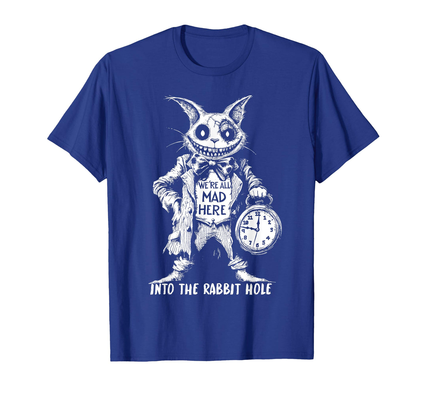 Creepy Cheshire Cat in Wonderland Gothic Fantasy Art Horror Men Women T-Shirt
