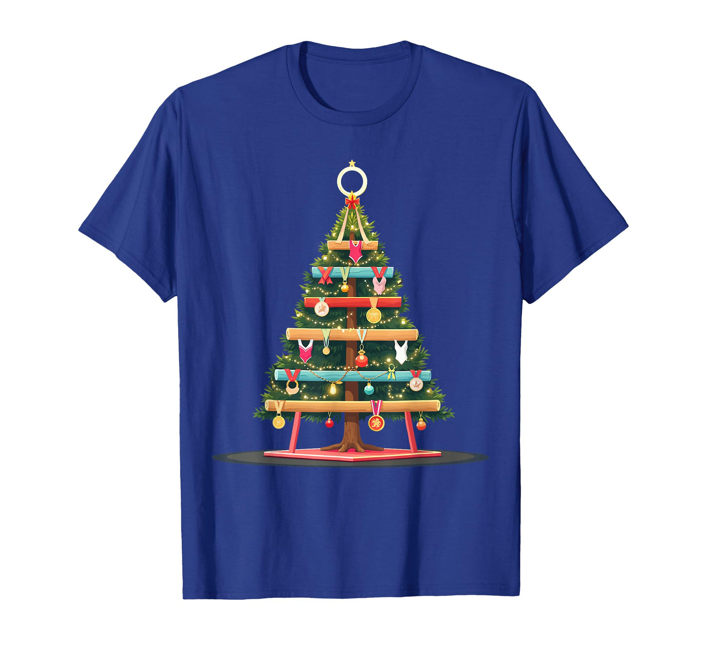 Gymnastics Christmas Tree Funny Sports Lover for Gymnasts T-Shirt