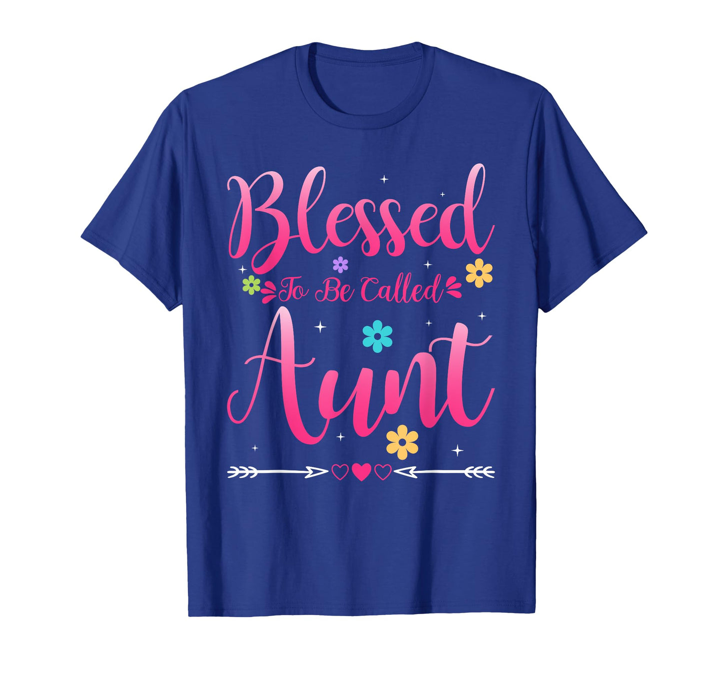 Womens Blessed To Be Called Aunt Heart Mother's Day Aunt T-Shirt