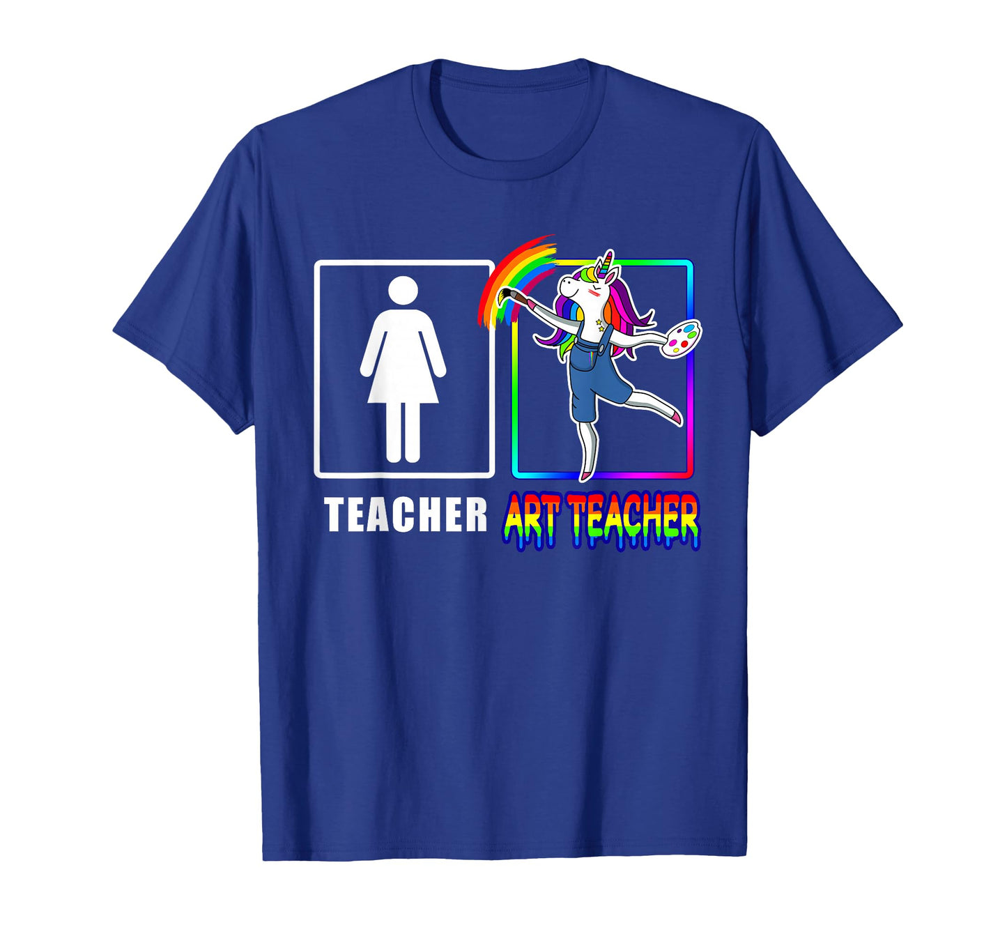 Cute Art Teacher Magical Dabbing Unicorn Gift Funny Artist T-Shirt