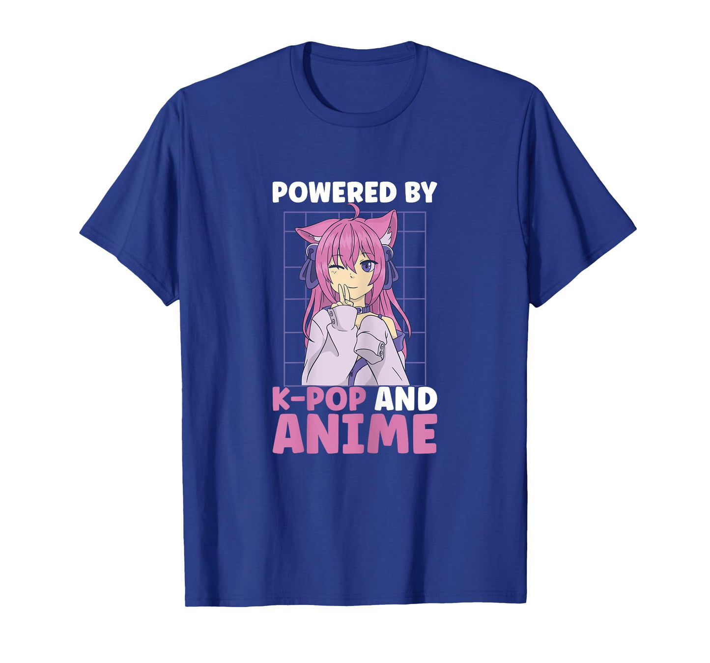 Powered By Anime And K-Pop Kdrama Kpop Teen Girl T-Shirt
