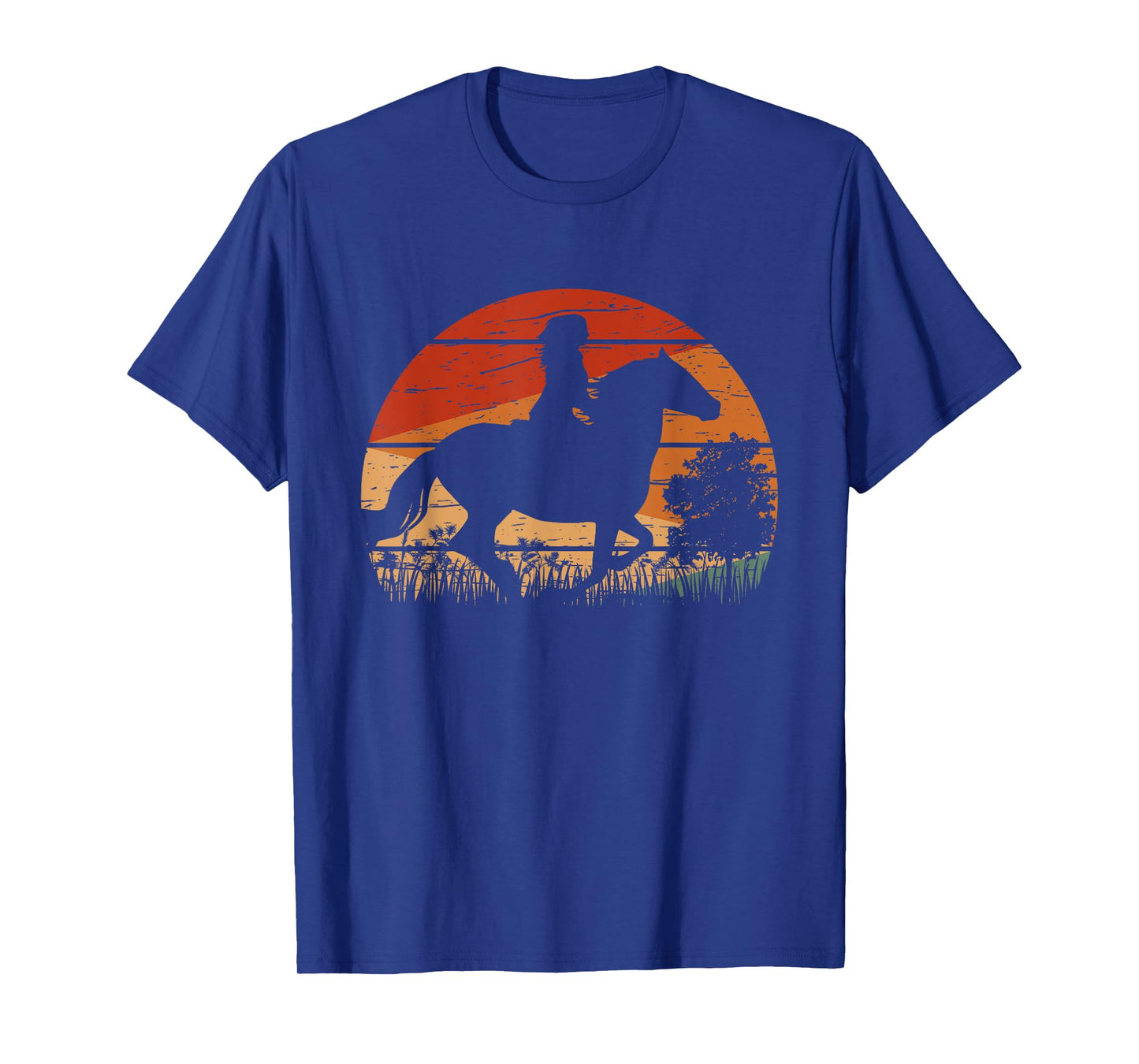 Girl Horse Riding Retro Style Vintage Cowgirl Rodeo Ranch T-Shirt
