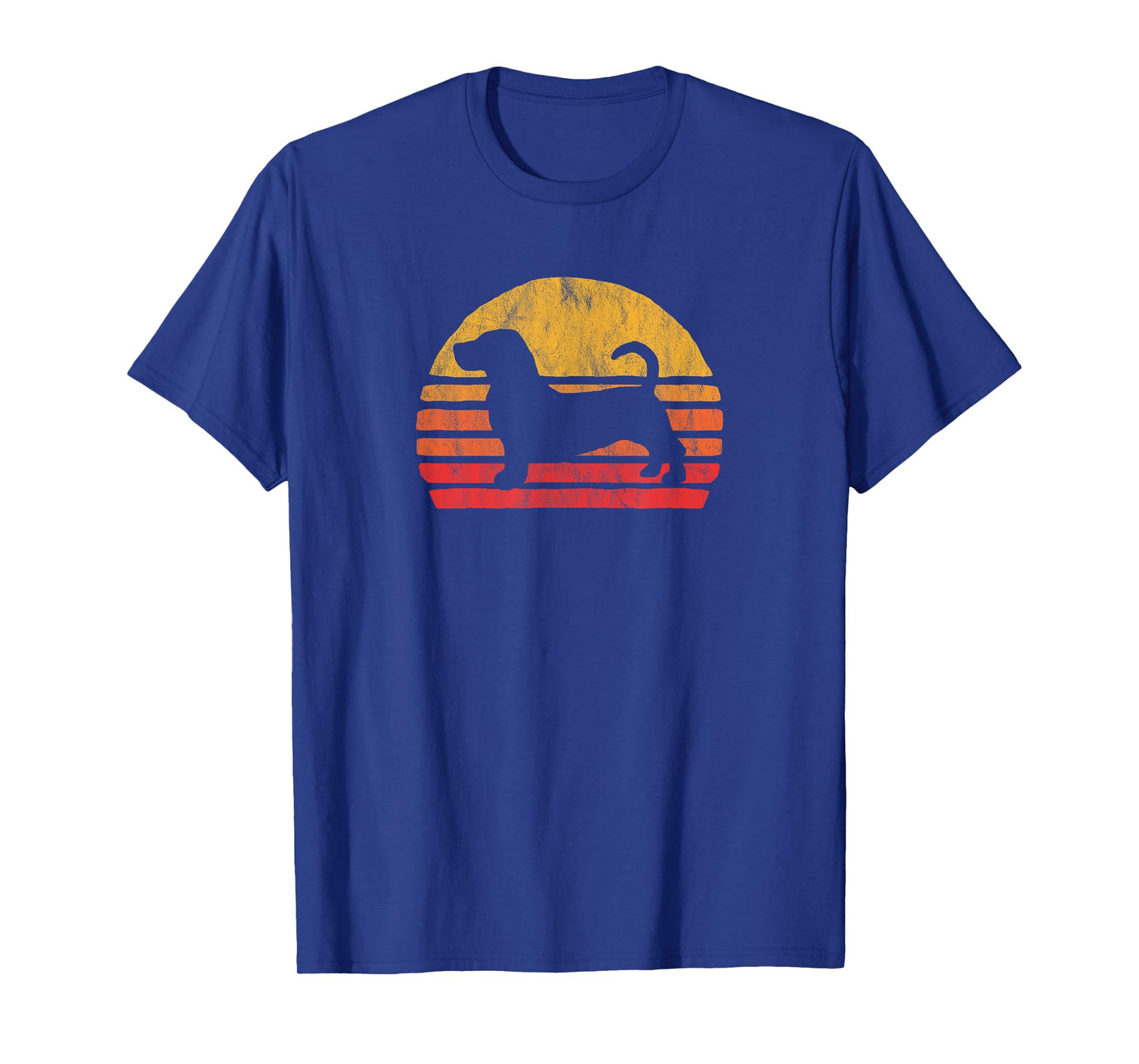 Retro Bassett Hound Sun Tee - Vintage Dog Breed Design T-Shirt for Men Women Kids
