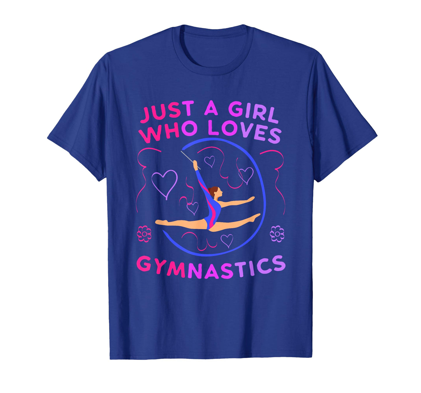 Just a Girl Who Loves Gymnastics T-Shirt Funny Gift Girls T-Shirt