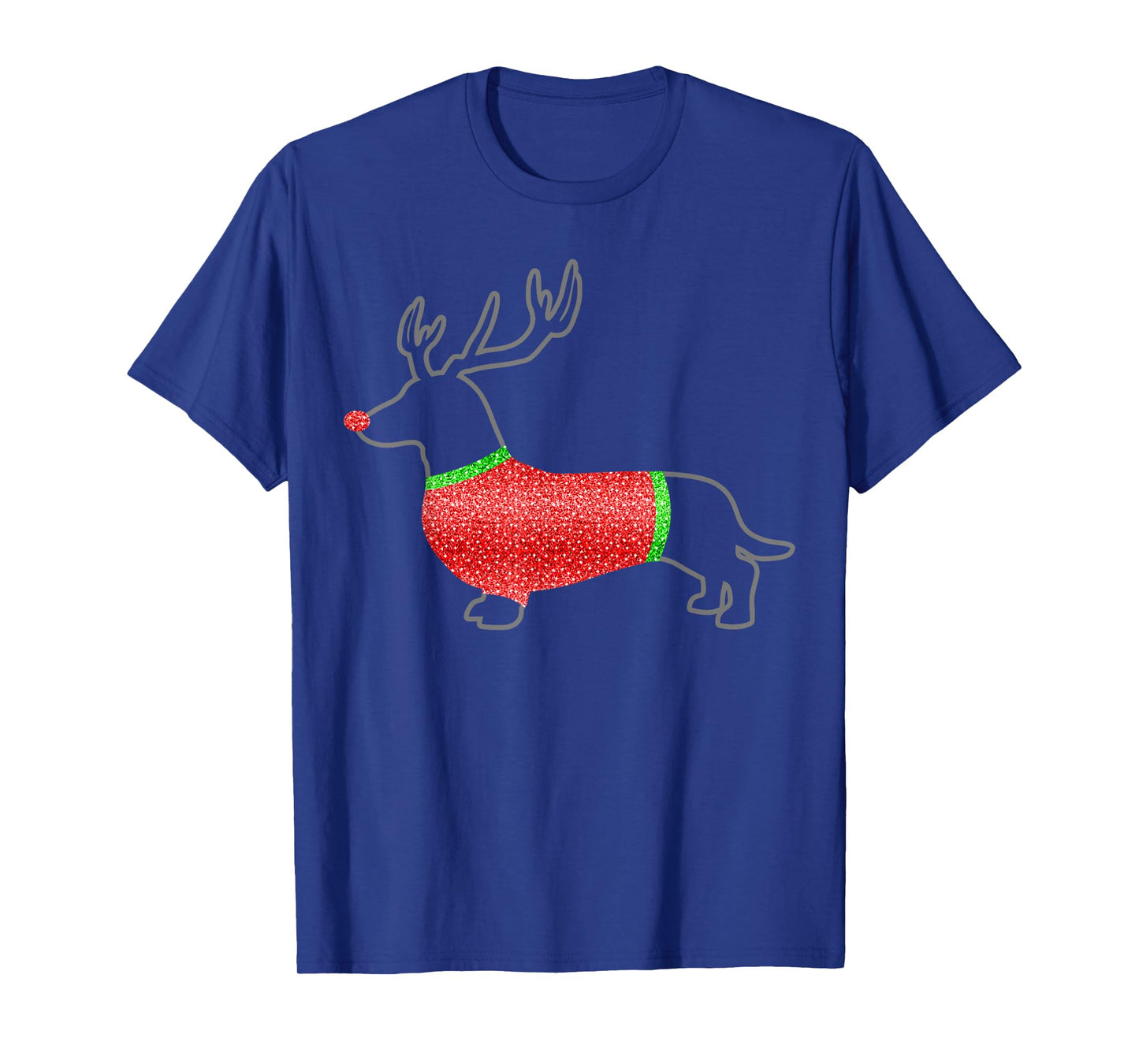 Ugly Christmas Sweater Wearing Dachshund T-Shirt T-Shirt