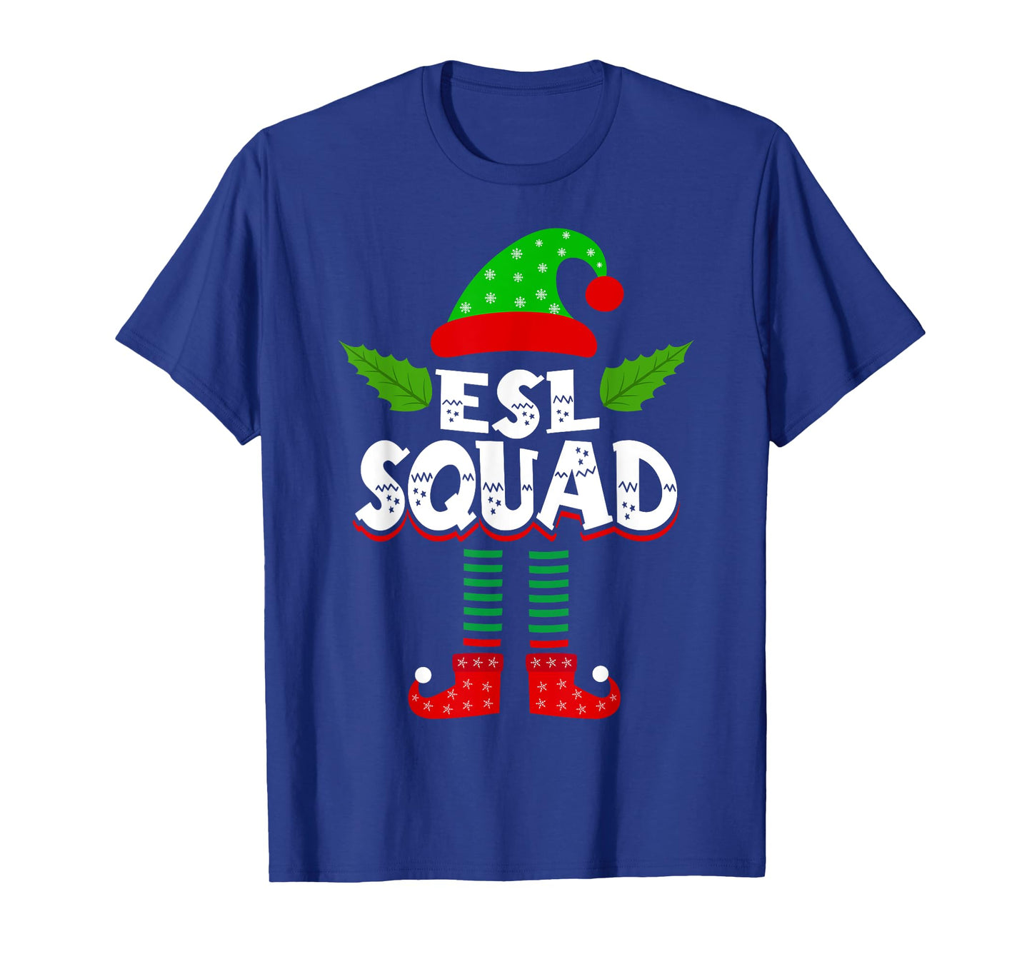 ESL ESOL Teacher Elf Team Group Christmas Matching T-Shirt