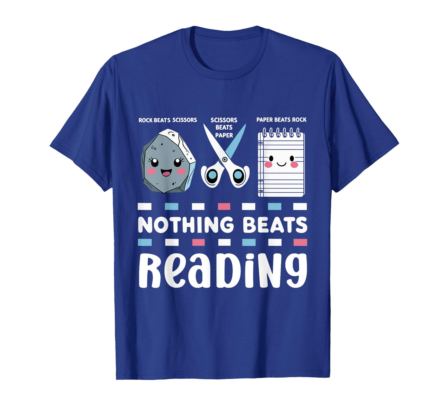 Nothing Beats Reading Rock Paper Scissors Funny Book Lover T-Shirt