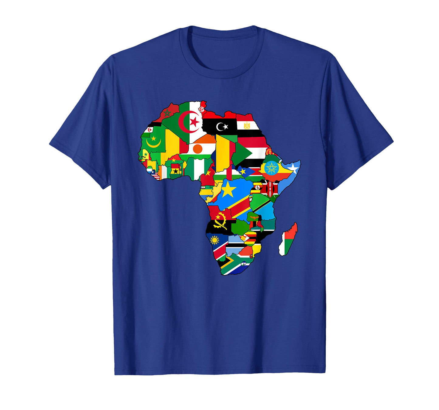 Love Africa With Flags Of African Countries In Africa Map T-Shirt