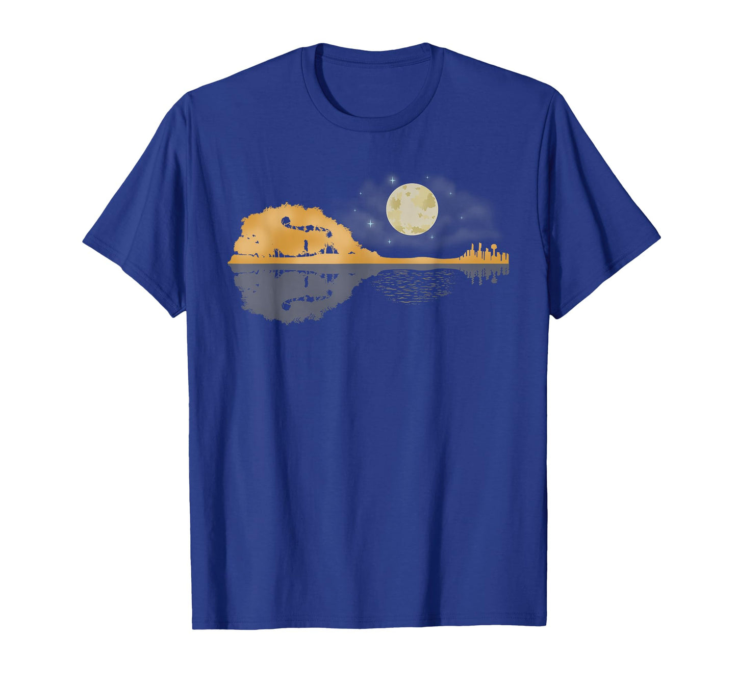 Mandolin Shirt Men Country Music Tshirt Moon Bluegrass T-Shirt