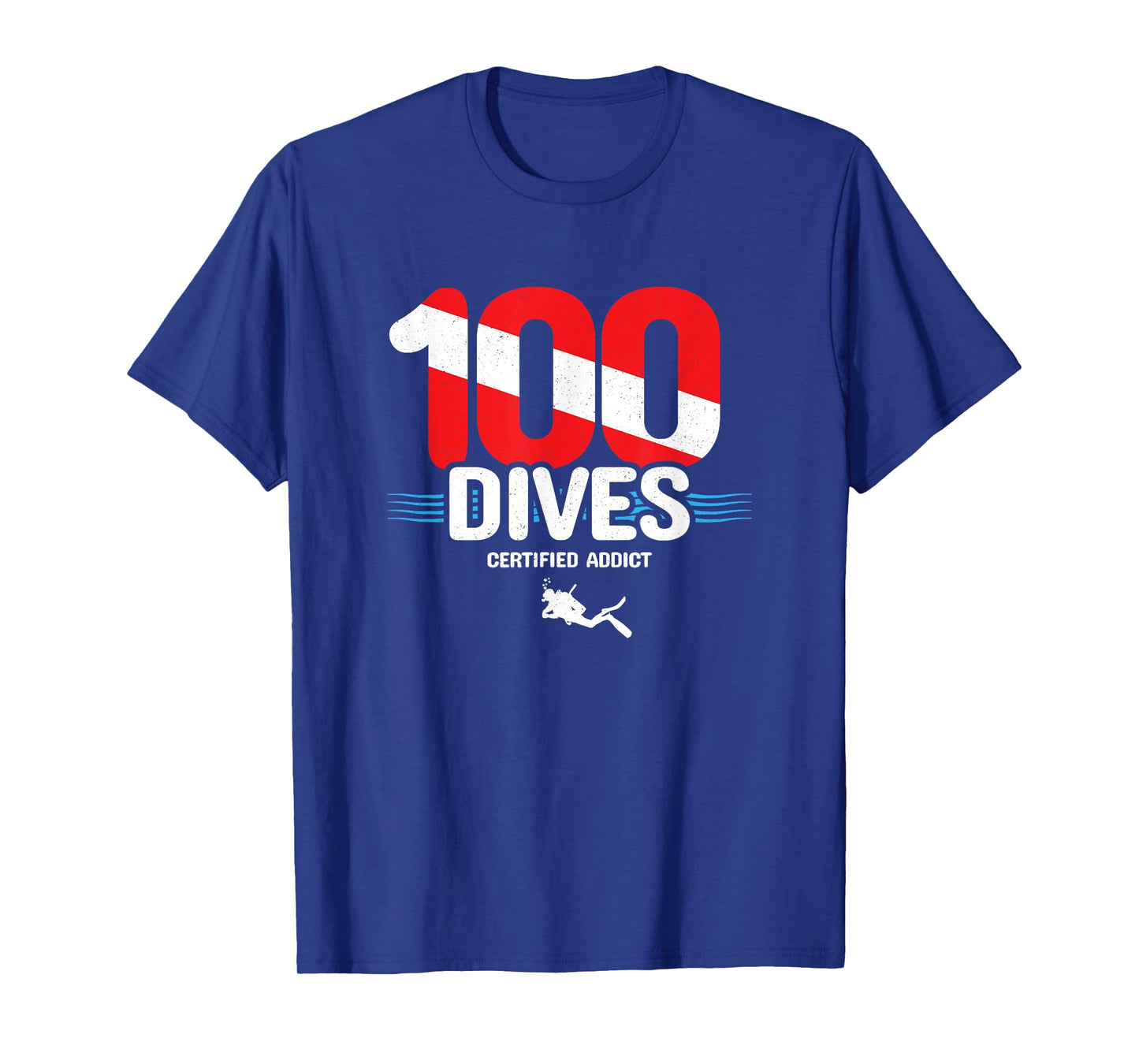 100th Dive Gift - Diver Down Flag - Scuba Diving T-Shirt