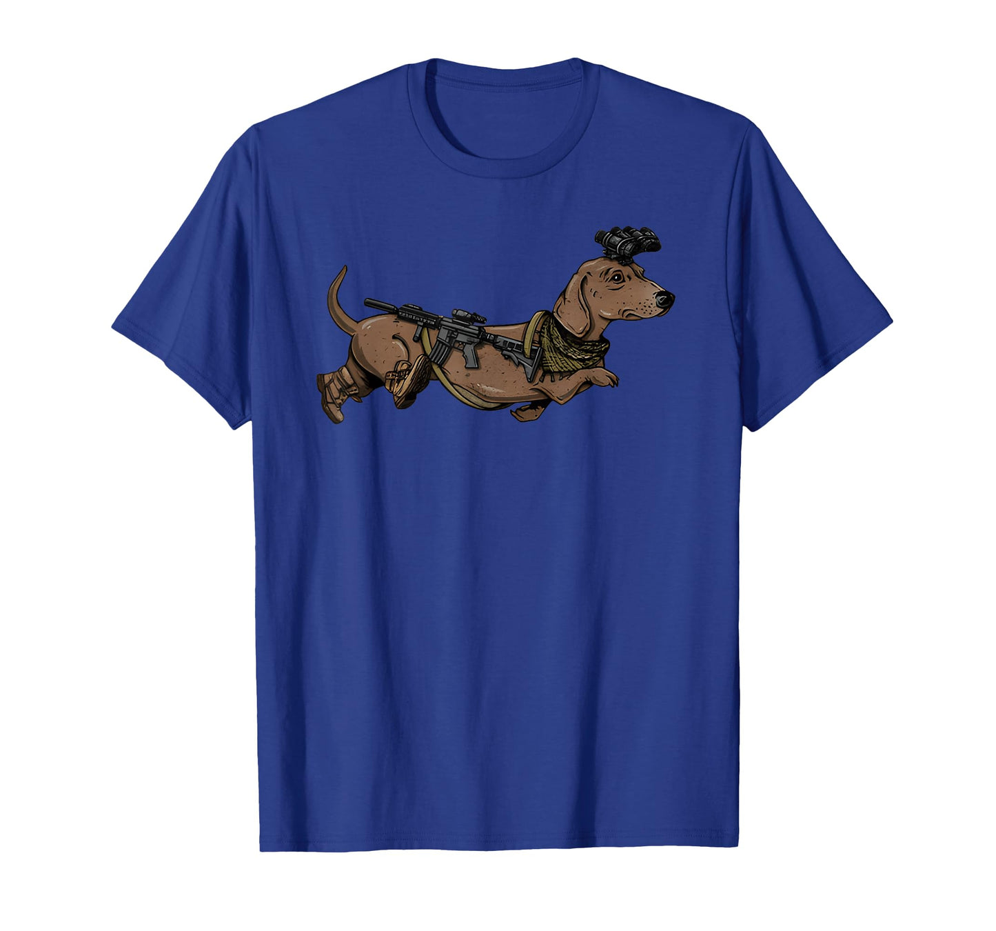 Funny Dog Dachshund with NVG Meme Tactical Wiener T-Shirt