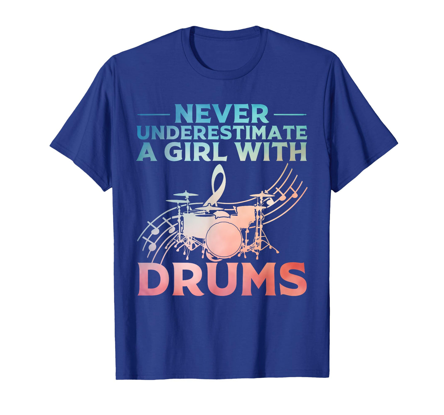 Best Drum Art For Women Girls Percussion Drumming Drummer T-Shirt