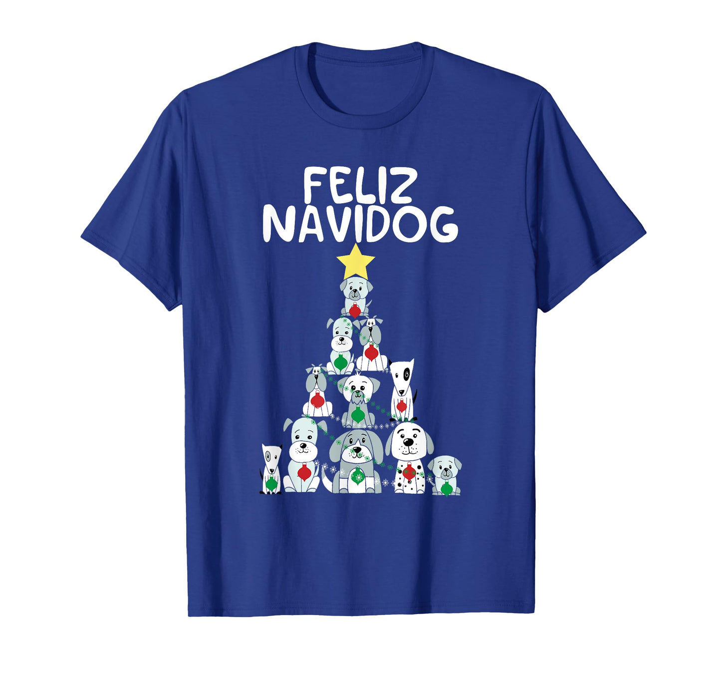 Feliz Navidog Christmas Dog T-Shirt, Funny Cute Xmas Tree T-Shirt